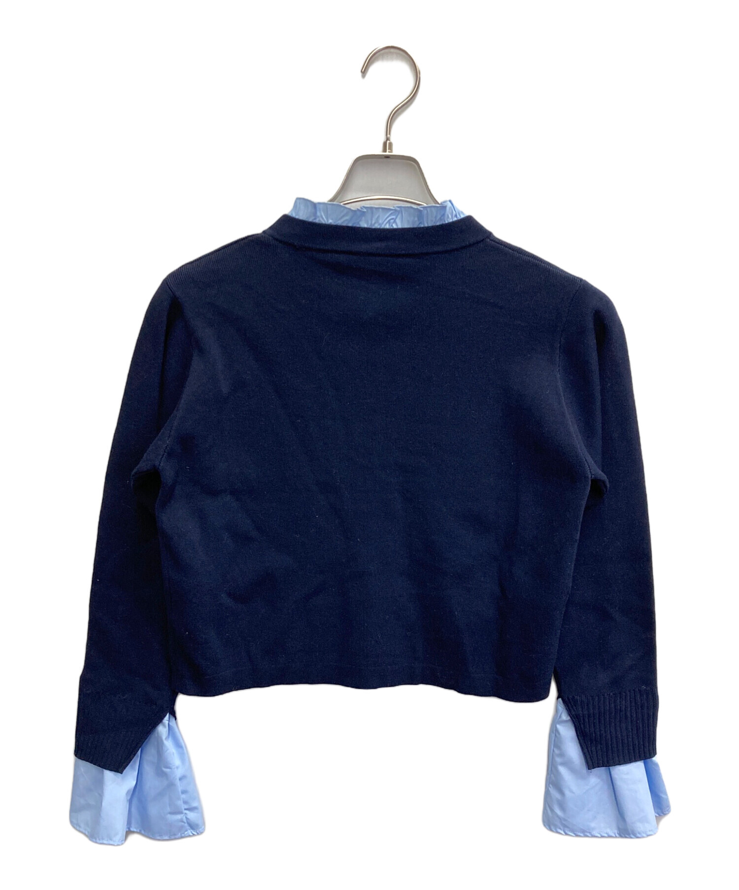 EIMY ISTOIRE Attached collar カーディガン ネイビー エイミーイストワール EIMY ISTOIRE Attached collar ニット