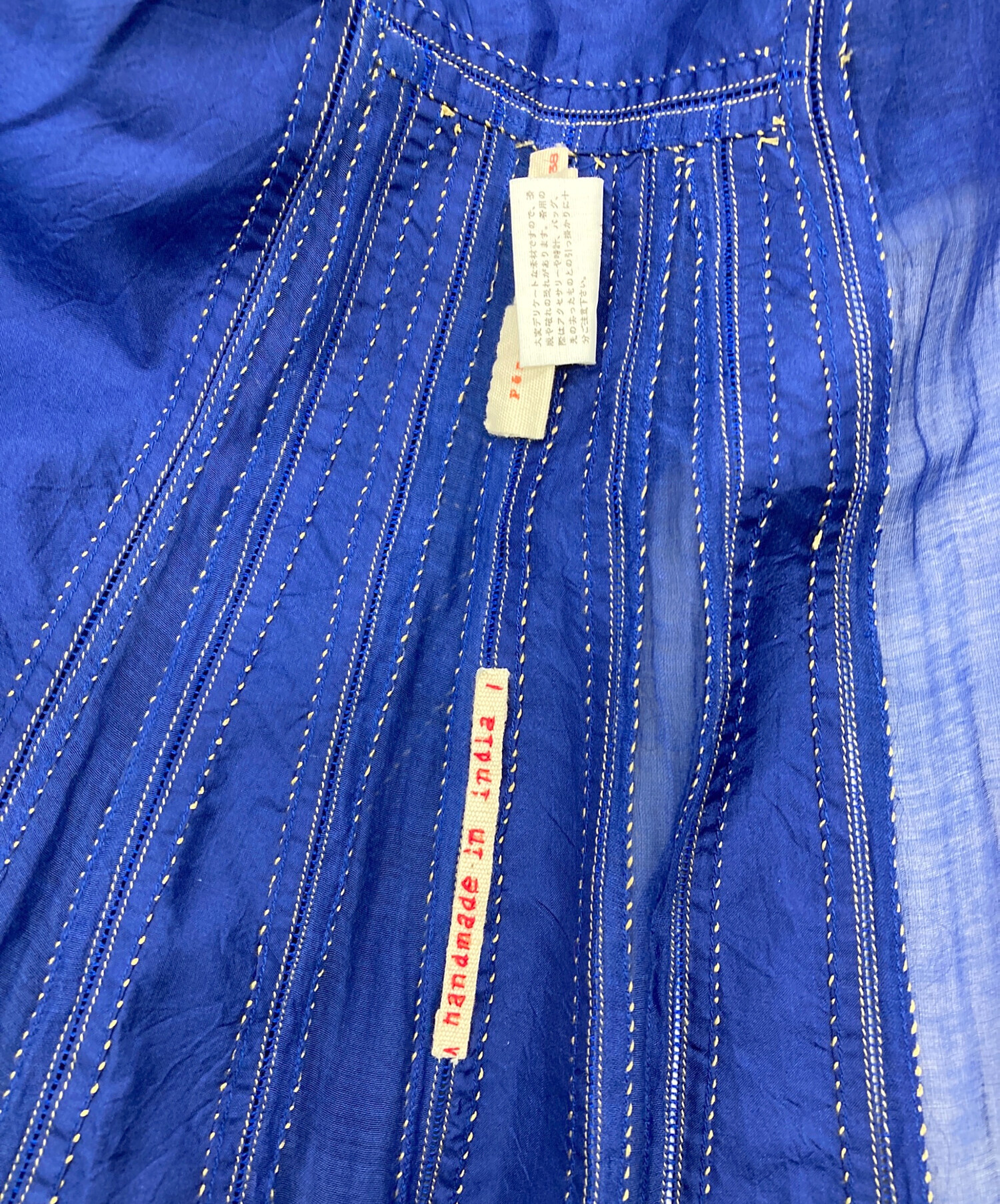 中古・古着通販】Pero (ペロ) インドシルクコットンブレンドワンピース 