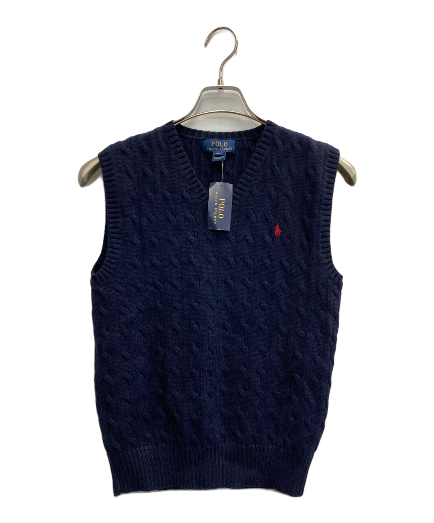 POLO Ralph Lauren ケーブルニットベスト ネイビー Vネック POLO RALPH LAUREN（ポロ・ラルフローレン） セーター ニット ケーブル