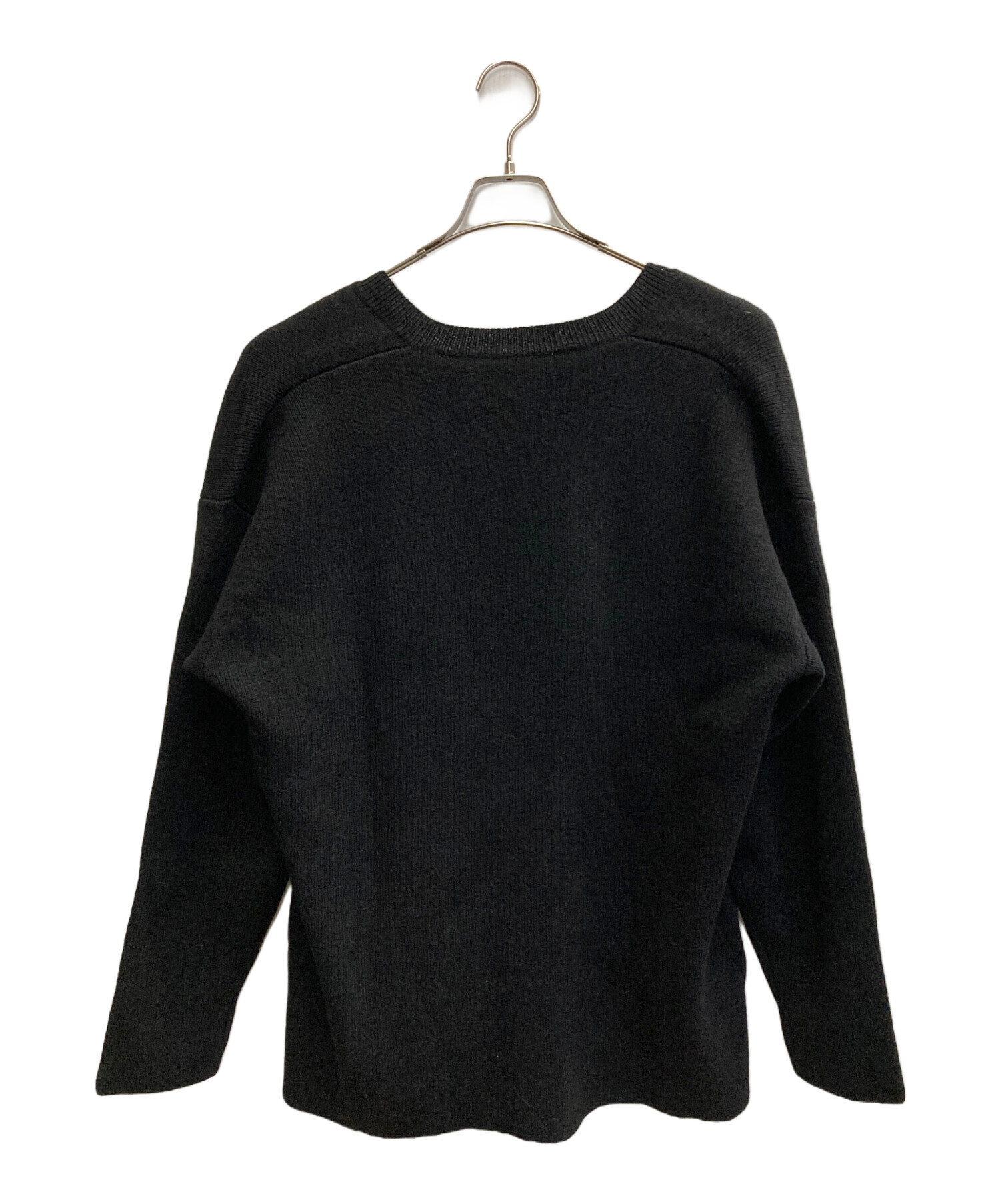 中古・古着通販】SEEALL (シーオール) DEEP V SWEATER YAK ブラック 