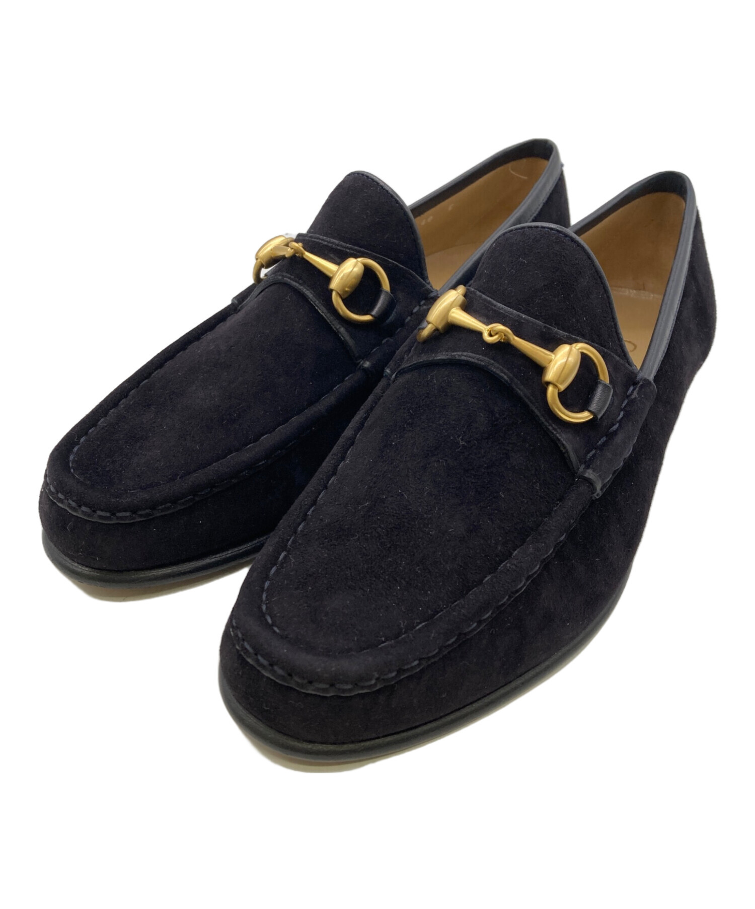 1990けんとす様　GUCCI　ホースビットローファー　スエード　　40E 中古・古着通販】GUCCI (グッチ) OLDホースビットスエードローファー