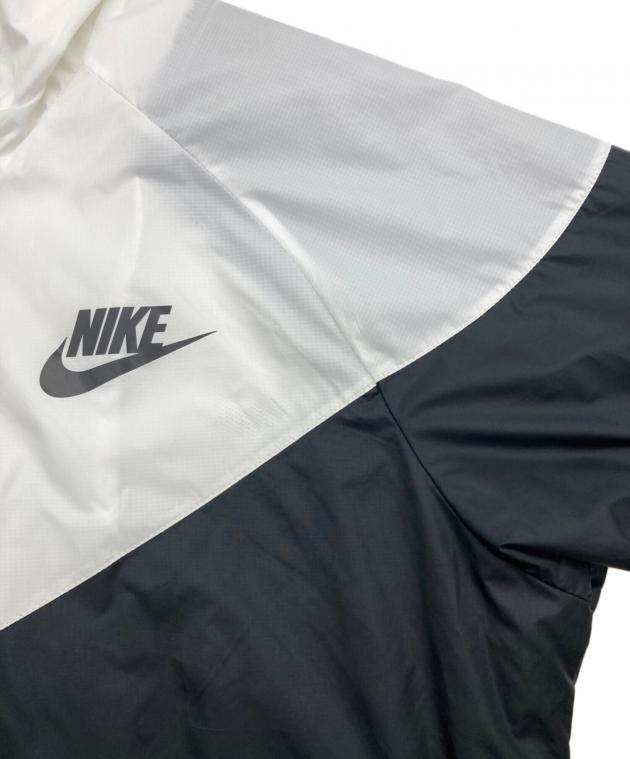 中古・古着通販】NIKE (ナイキ) ナイロンジャケット ホワイト×ブラック