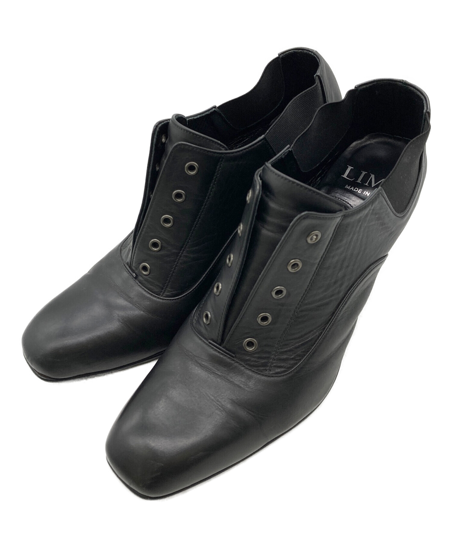 【最終値下げ】LIMI feu　リミフゥ　インドカディ　ショートブラウス 中古・古着通販】LIMI feu (リミフゥ) ショートブーツ ブラック サイズ