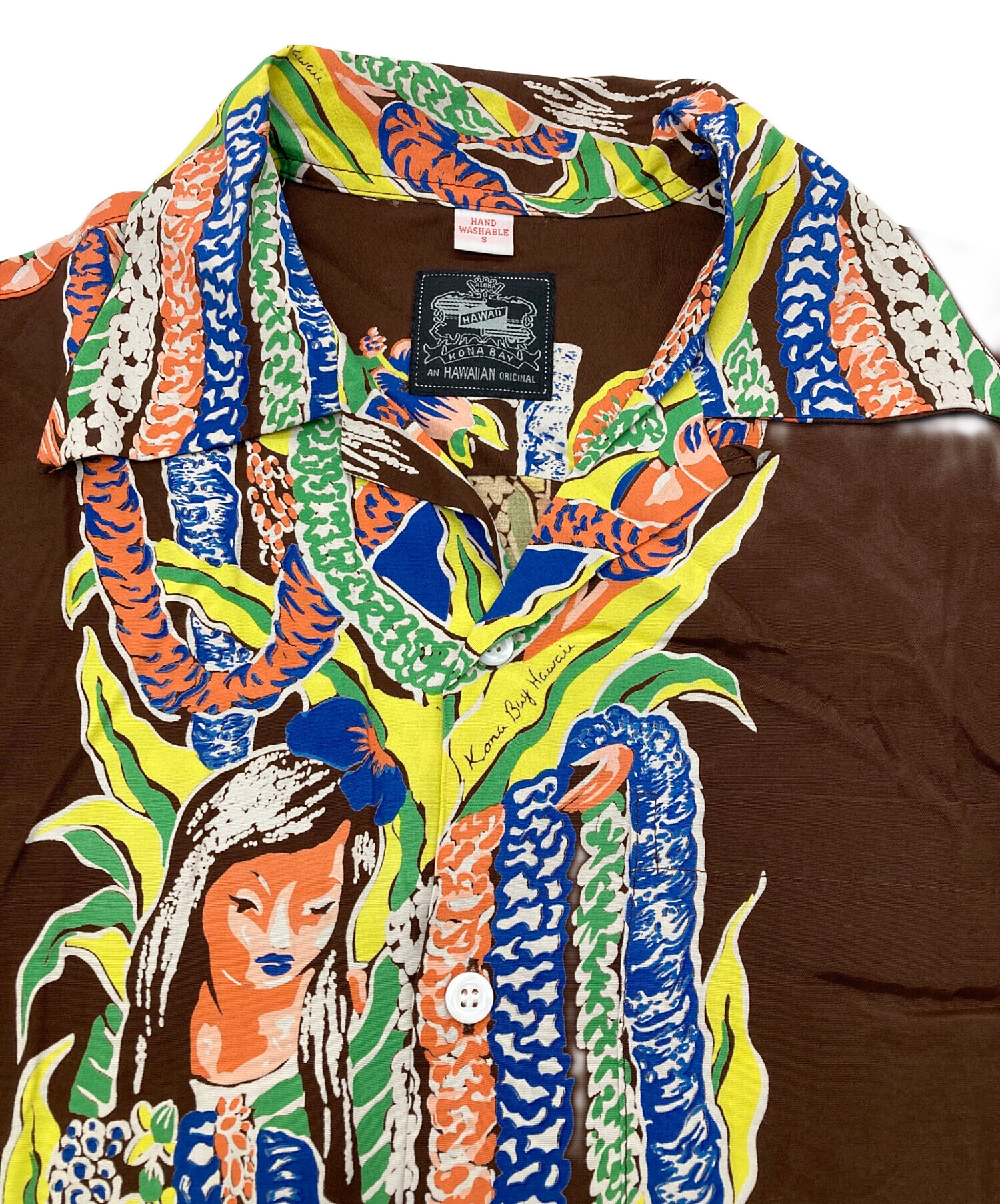 kona bay コナベイ レーヨンハワイアンシャツ S MADE IN HAWAII 