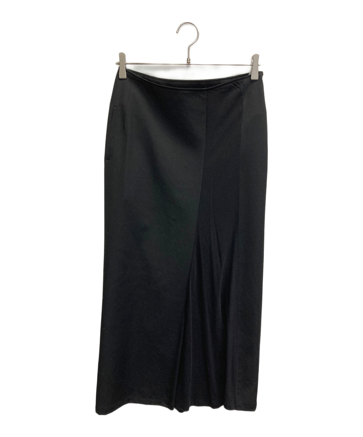 ヨウジヤマモトコレクション　黒スカートFY-S25-707ウールギャバ 中古・古着通販】YOHJI YAMAMOTO (ヨウジヤマモト) ウールロング