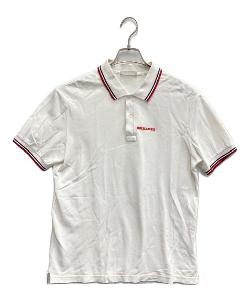 PRADA ホワイト ポロシャツ 中古・古着通販】PRADA (プラダ) ポロシャツ ホワイト サイズ:L