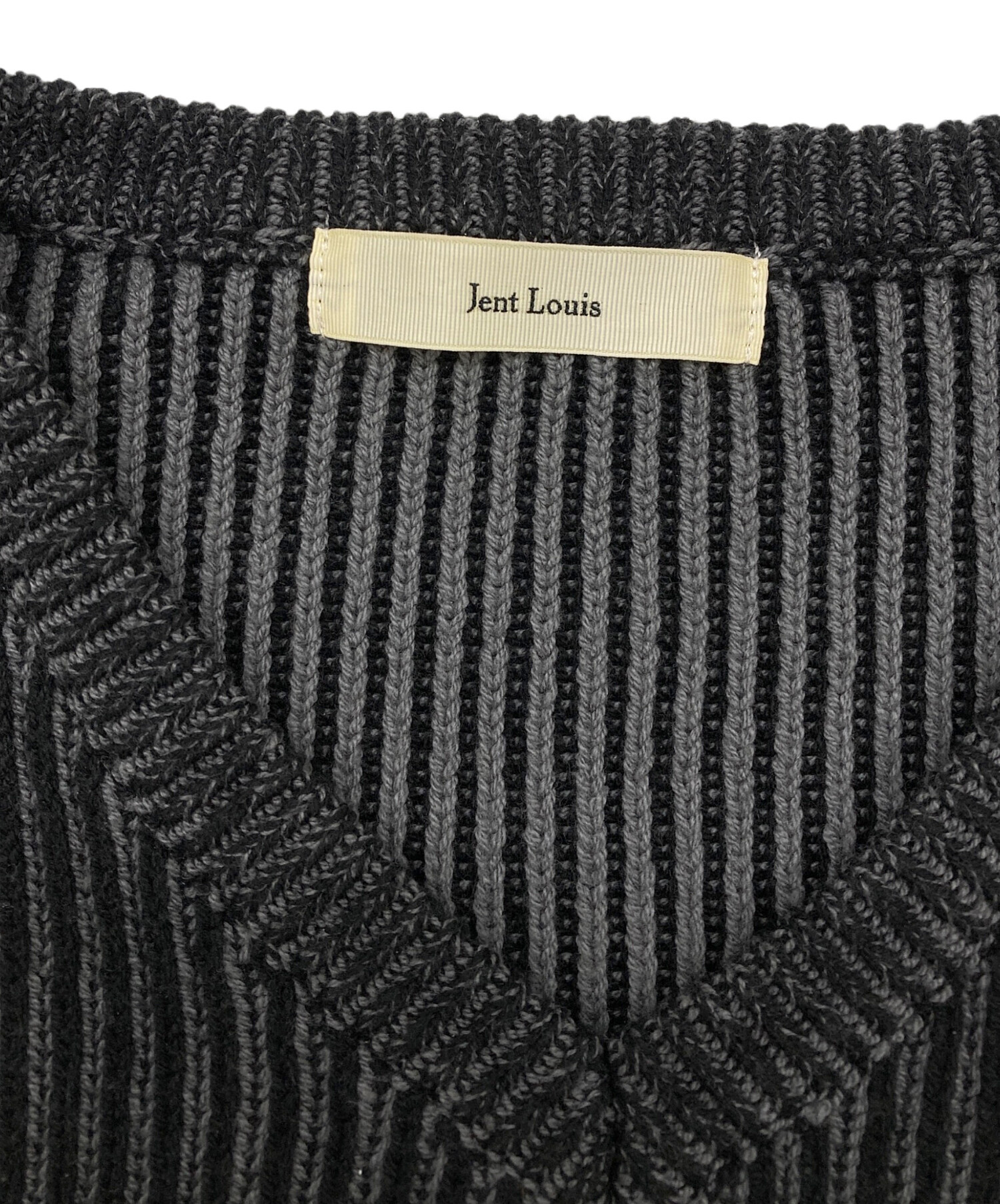 jentlouis ジェントルイス　ニット 中古・古着通販】jent louis (ジェントルイス) Zip V-neck Knit Tops