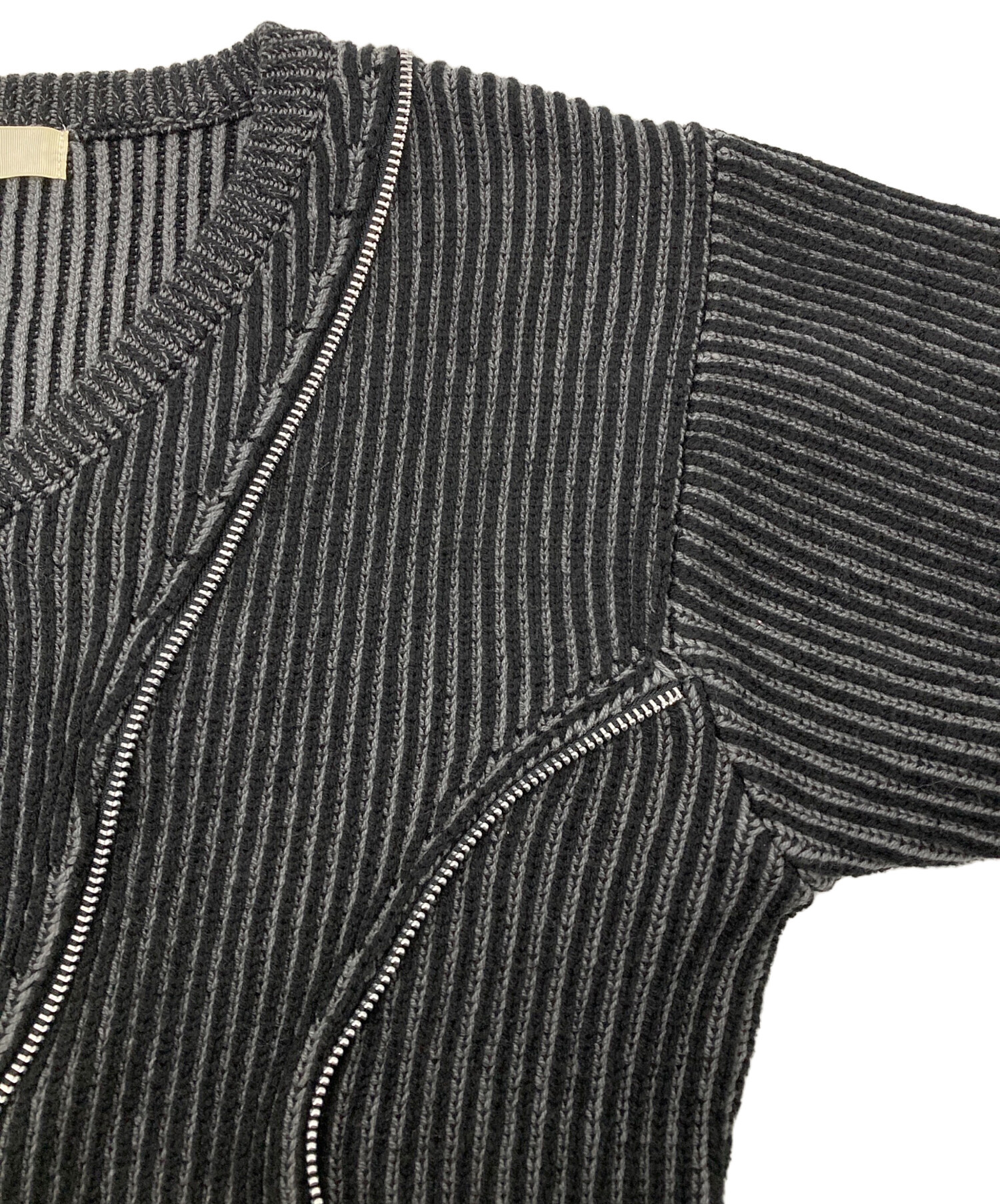 中古・古着通販】jent louis (ジェントルイス) Zip V-neck Knit Tops