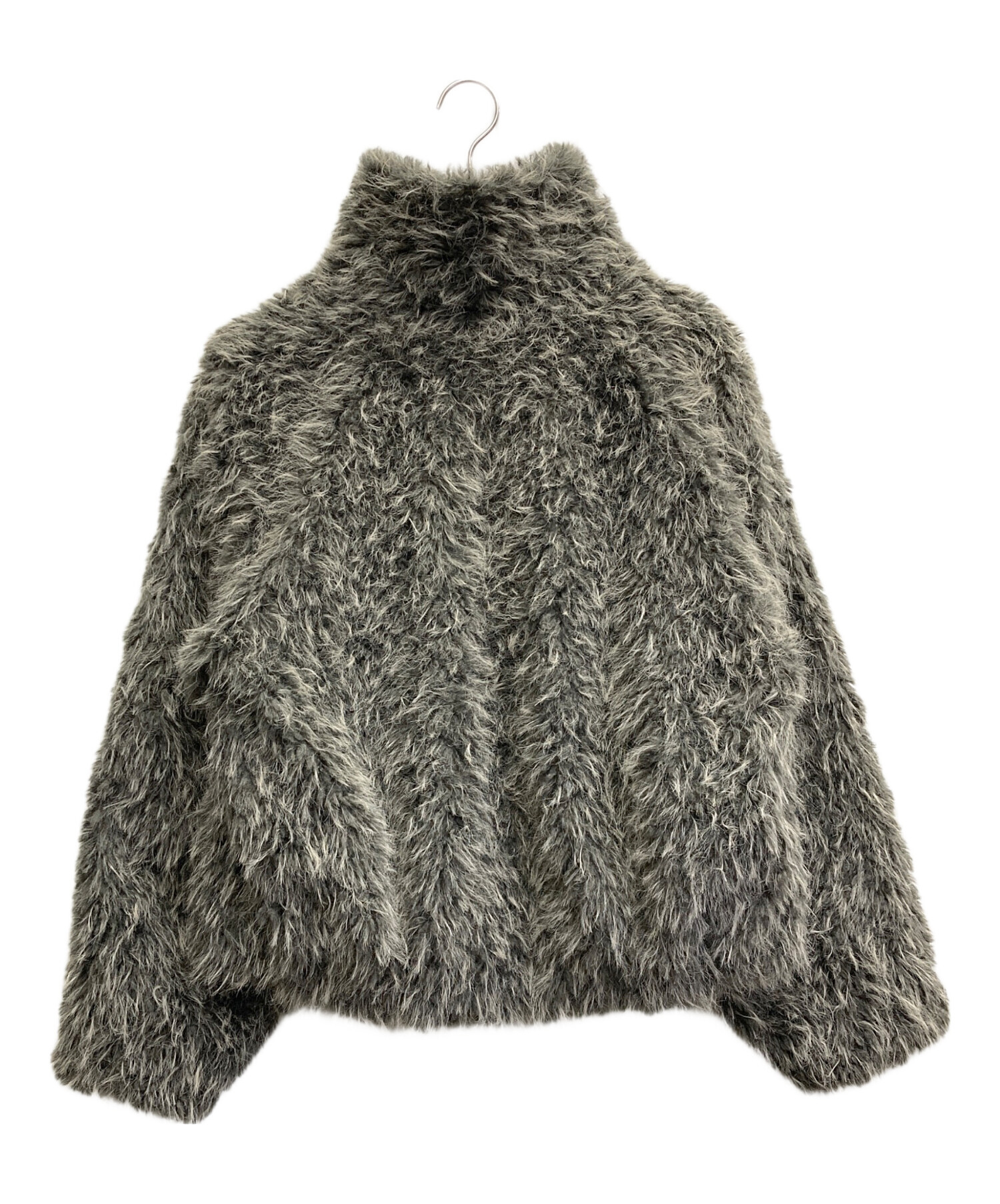 レディース knuth marf shaggy collar coat/gray