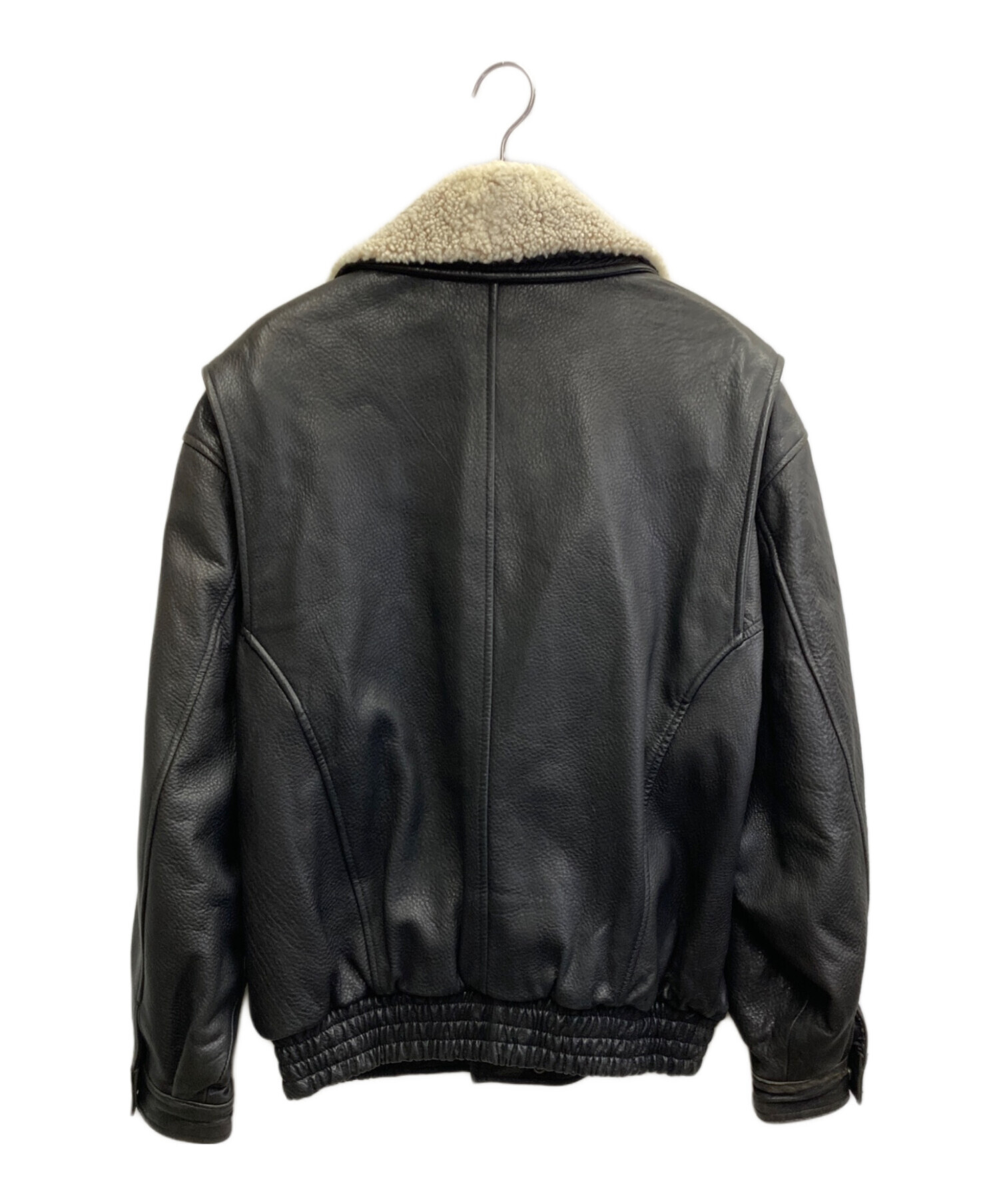 中古・古着通販】PIAA (ピア) ラムレザージャケット ブラック サイズ