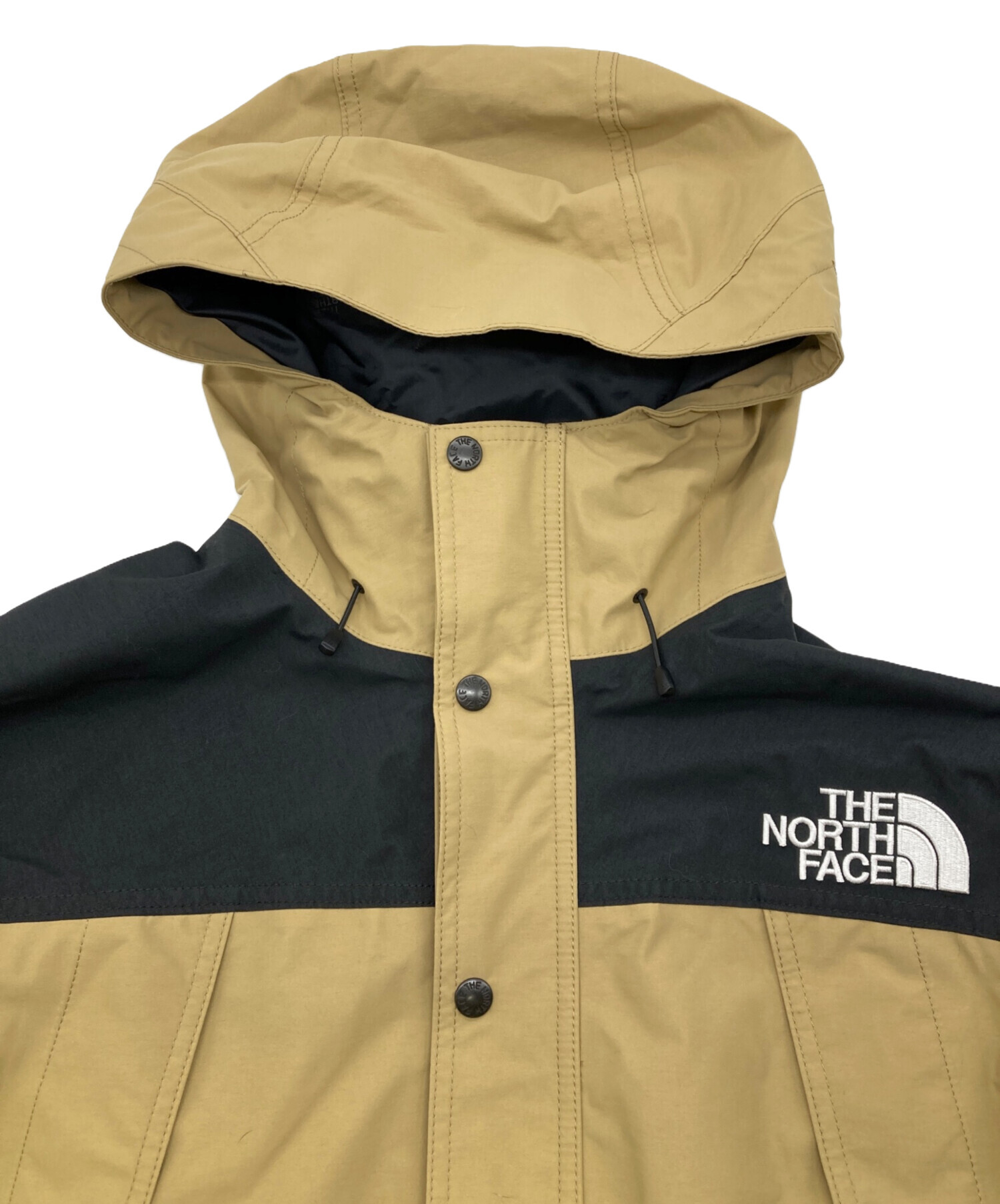 【美品】THE NORTH FACE フード付きジャケット ベージュ/黒 中古・古着通販】THE NORTH FACE (ザ ノース フェイス) マウンテン