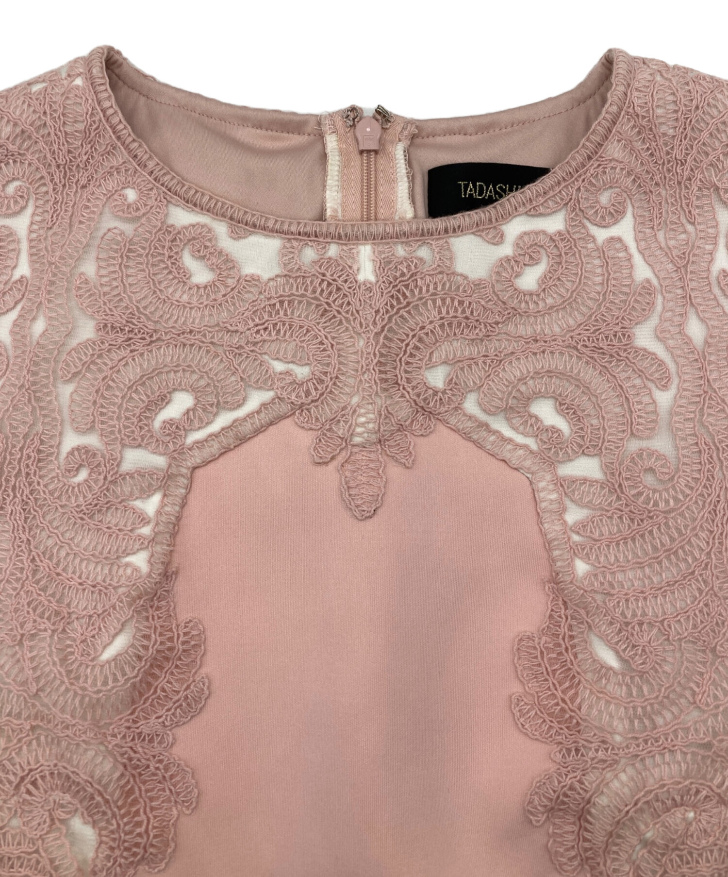 【美品】本日値下げ！tadashi shoji刺繍ミモレ丈ワンピース 中古・古着通販】TADASHI SHOJI (タダシ ショージ) 膝丈 ノースリーブ