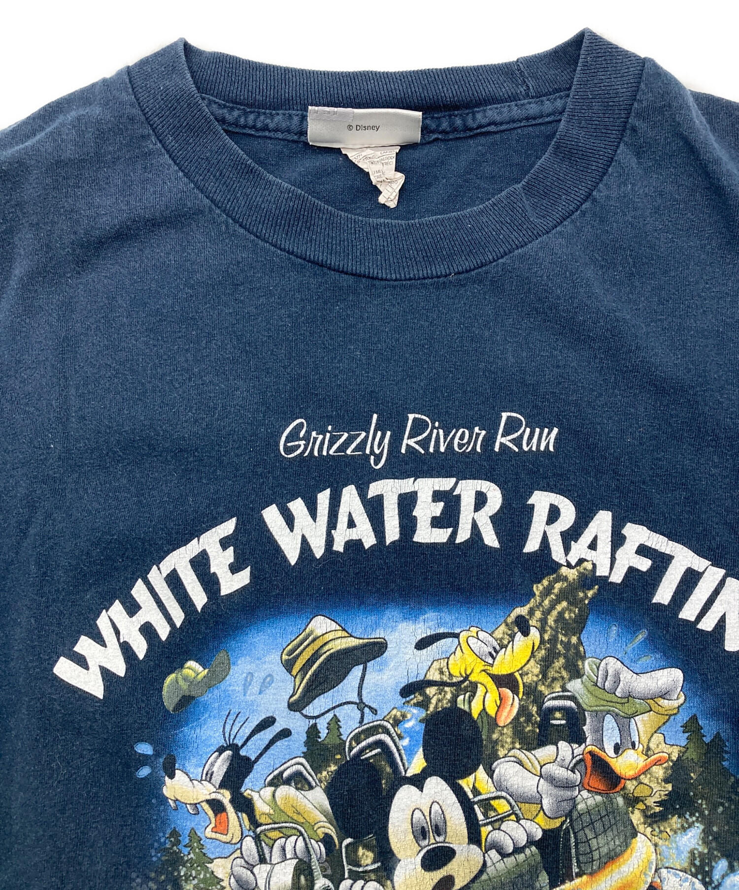 中古・古着通販】DISNEY (ディズニー) 00s プリントTシャツ ネイビー