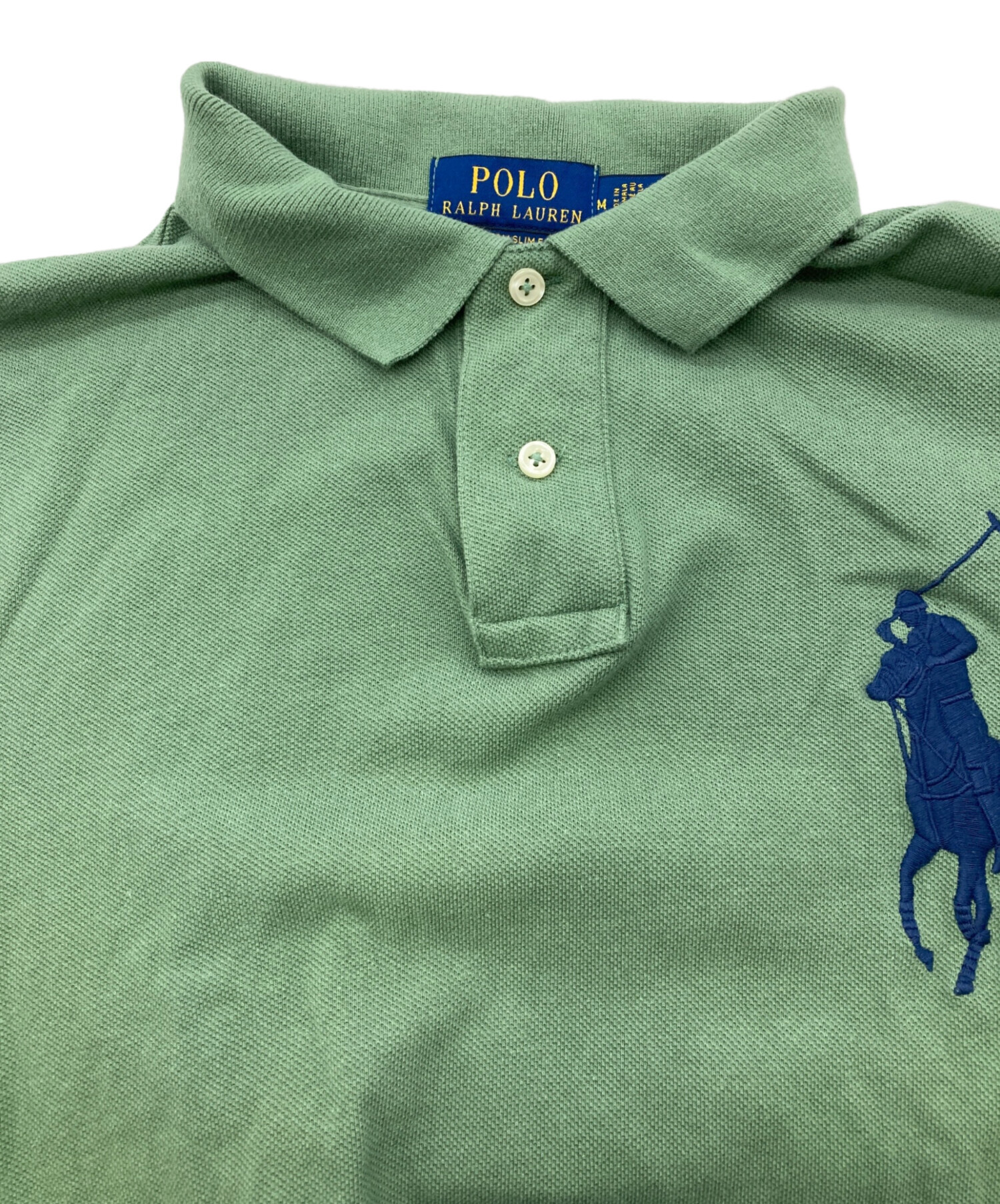 ラルフローレン ポロシャツ グリーン　ビッグポニーボーダー　M 新品未使用　希少 中古・古着通販】POLO RALPH LAUREN (ポロ・ラルフローレン) ビッグ