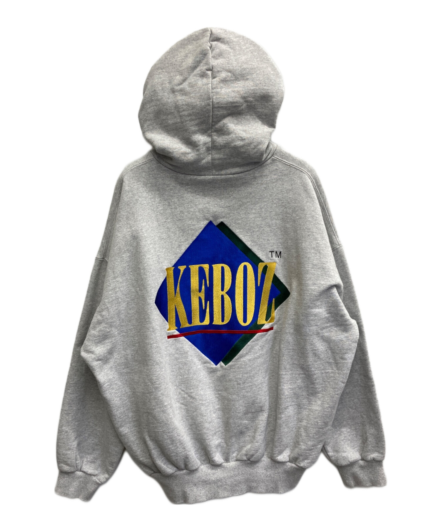中古・古着通販】KEBOZ (ケボズ) 刺繍パーカー グレー サイズ:M