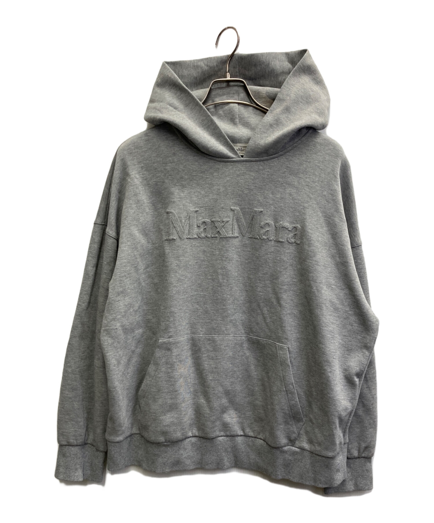 新品未使用S MaxMara グレー フード付きパーカー 中古・古着通販】'S Max Mara (エスマックスマーラ) ロゴフーディ