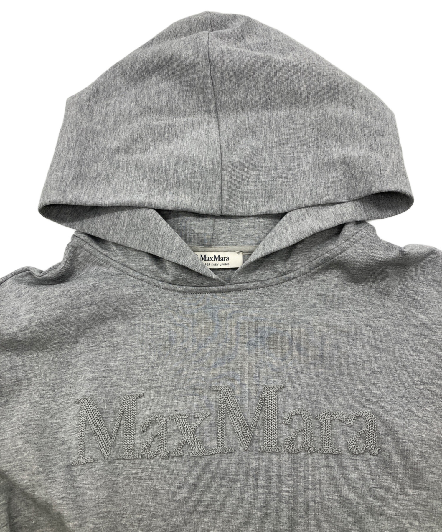 Max Mara STUDIO カジュアルシャツ S グレー 【古着】【中古】【送料無料】 中古・古着通販】'S Max Mara (エスマックスマーラ) ロゴフーディ