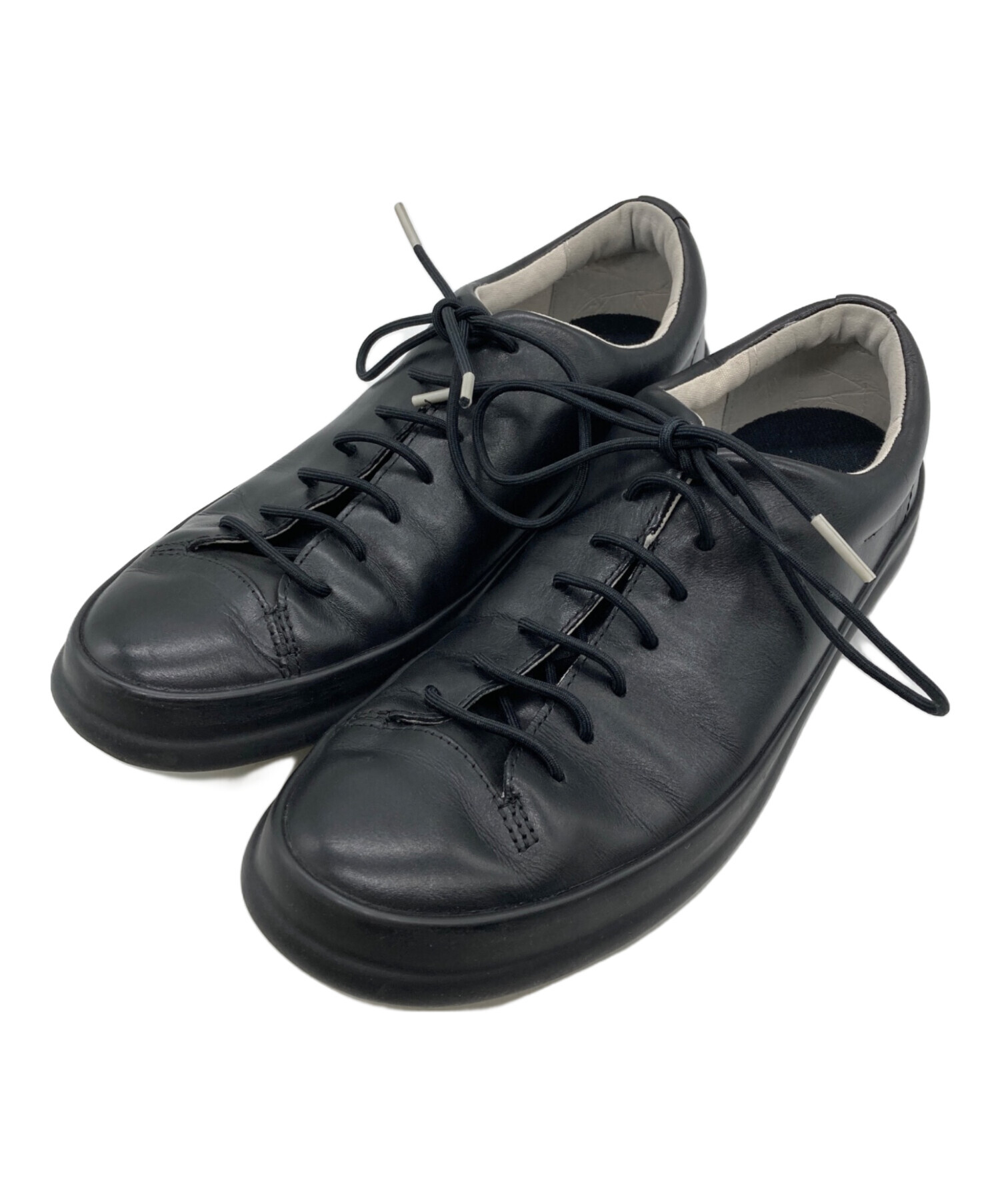 【中古】CAMPER カンペール レザー スニーカー ブラック 中古・古着通販】CAMPER (カンペール) チャシススポーツ レザー