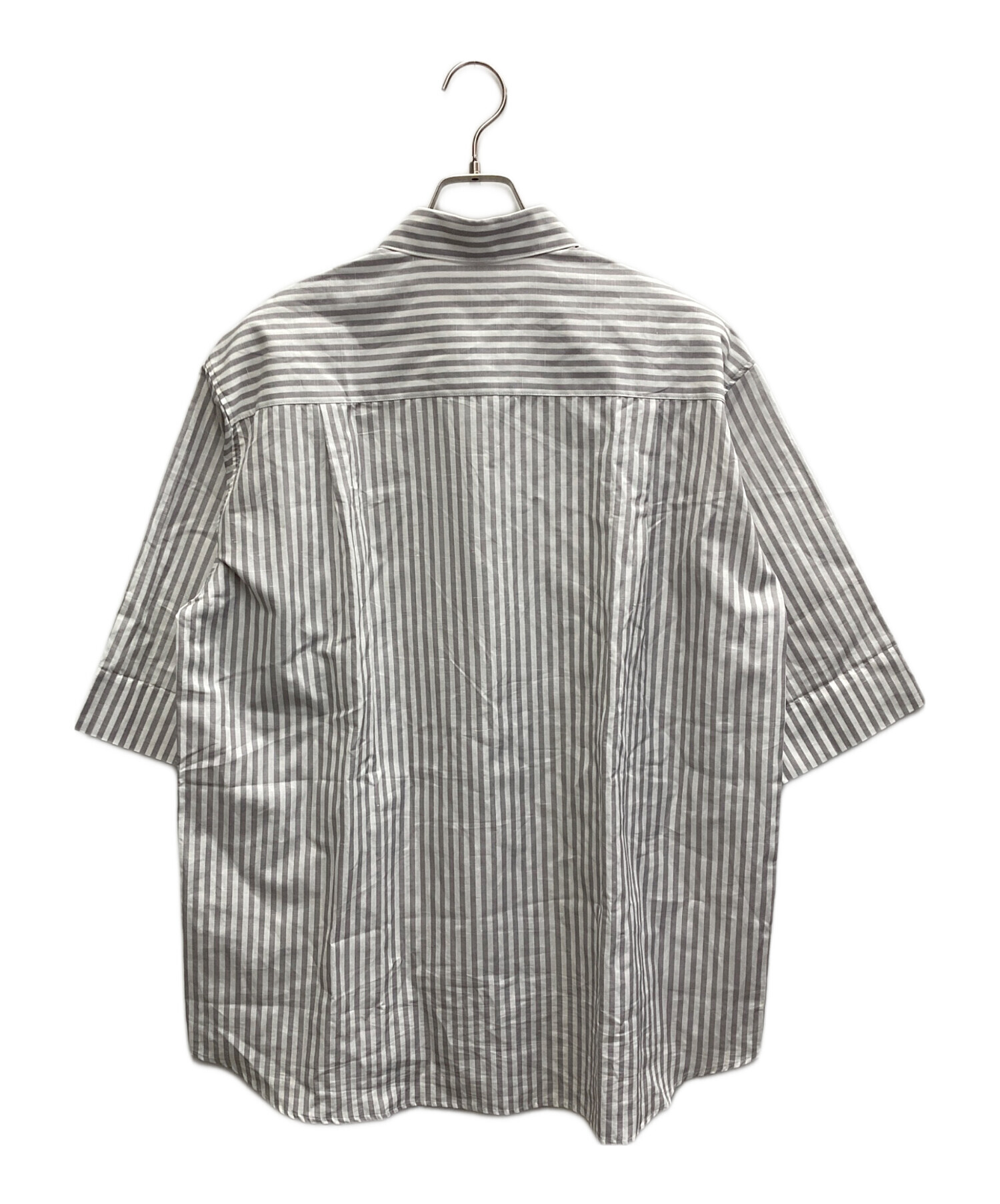中古・古着通販】EBURE (エブール) コットンリネンストライプシャツ