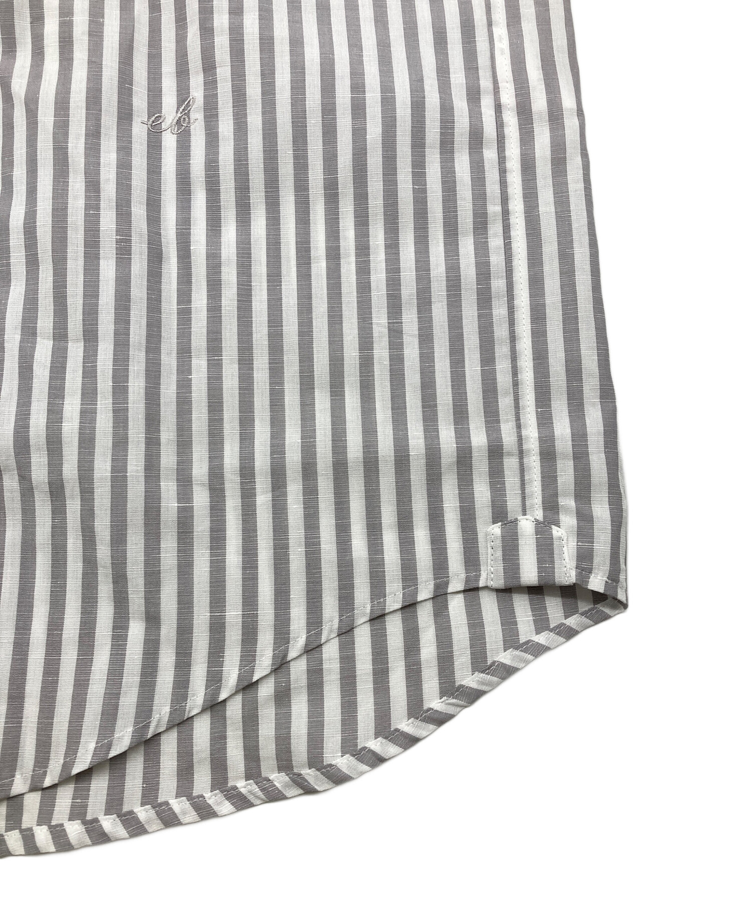 中古・古着通販】EBURE (エブール) コットンリネンストライプシャツ