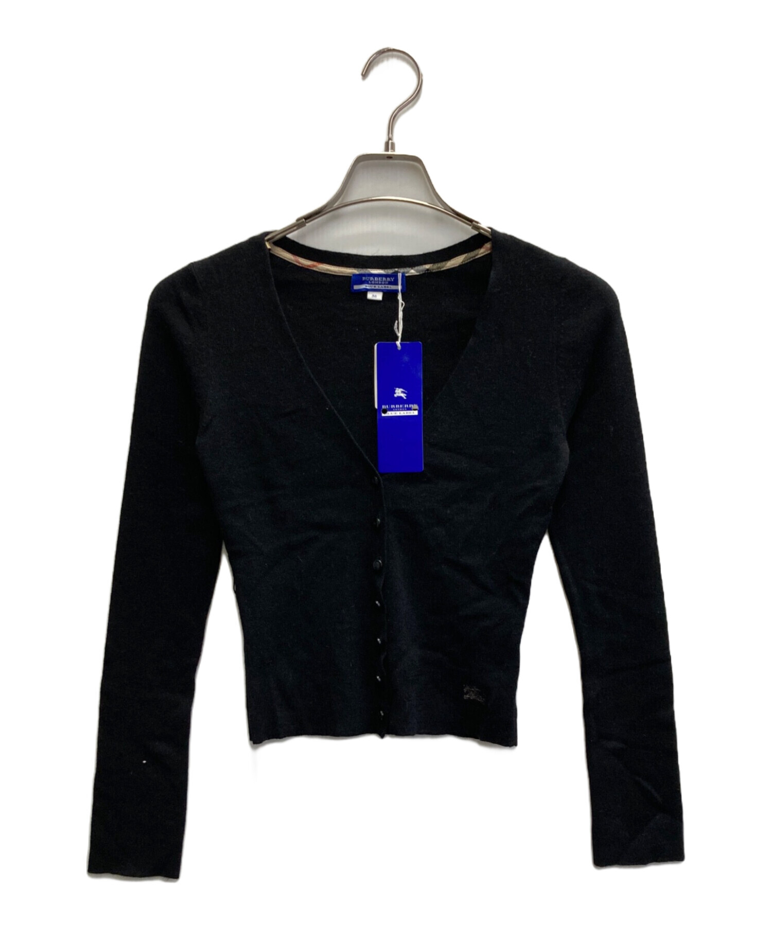 美品 BURBERRY BLUE LABEL カーディガン ネイビー 38 M BURBERRY BLUE LABEL/カーディガン Burberry Blue Label カーディガン