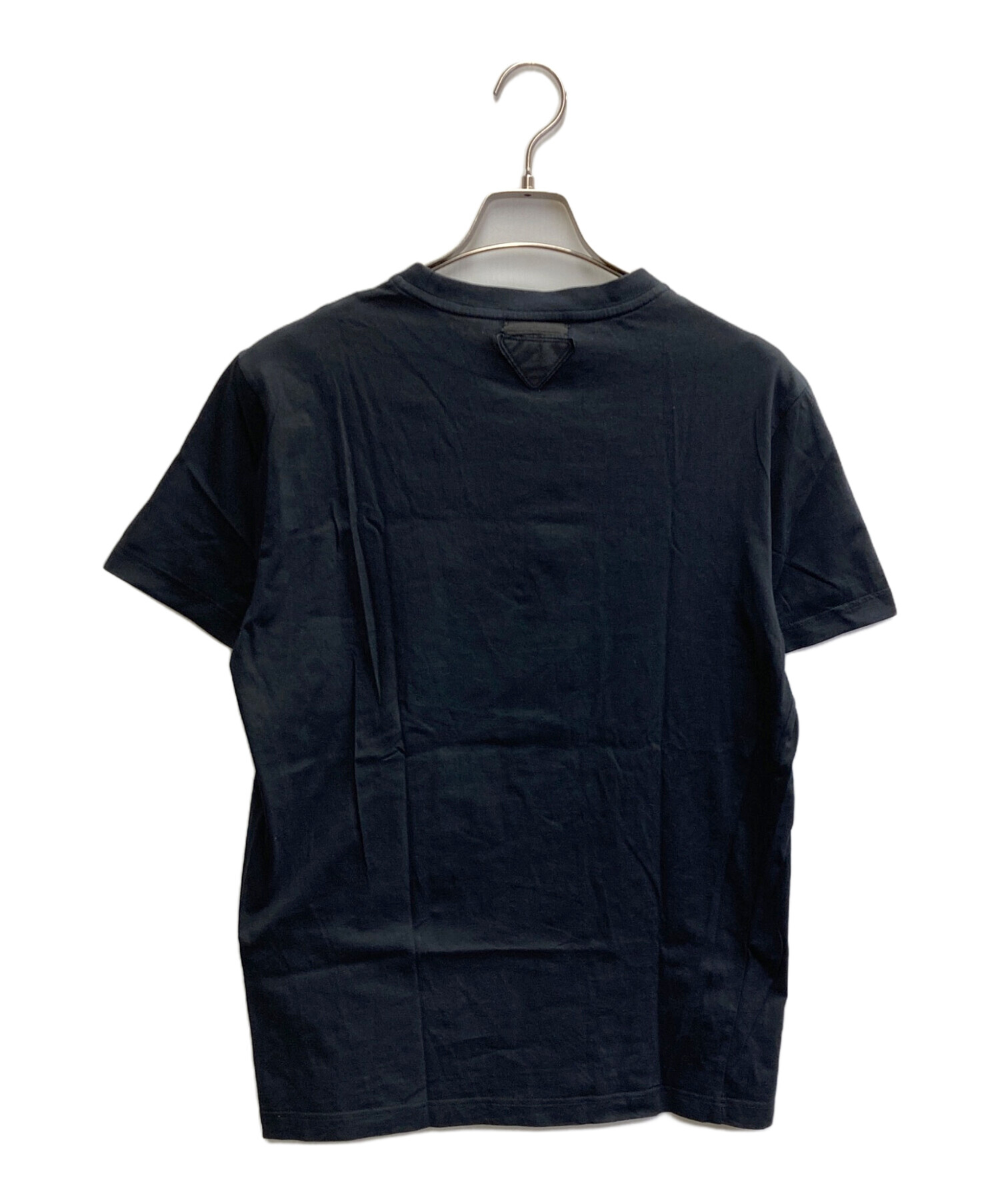 中古・古着通販】PRADA (プラダ) 三角プレートパッチTシャツ ブラック