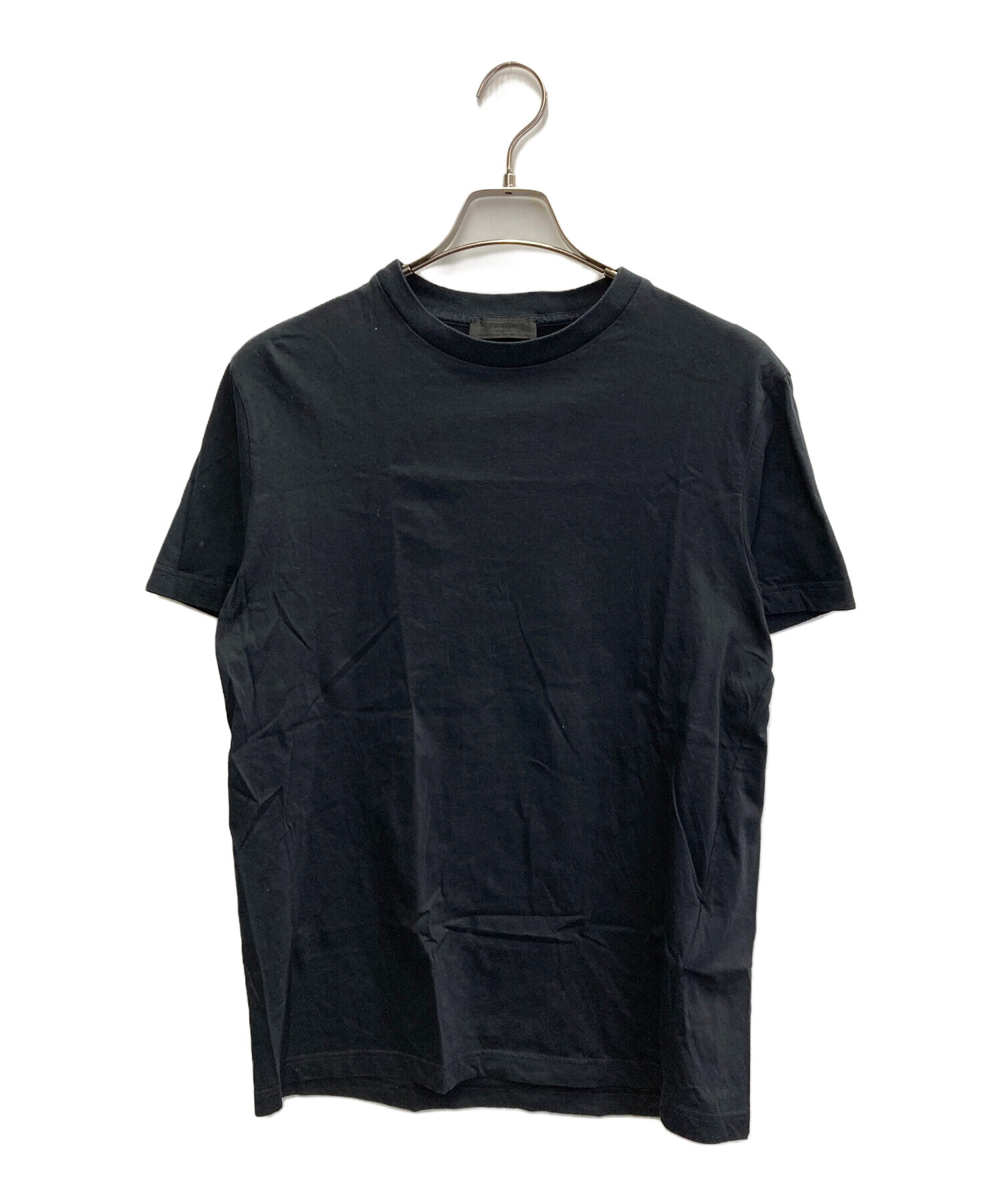 中古・古着通販】PRADA (プラダ) 三角プレートパッチTシャツ ブラック 