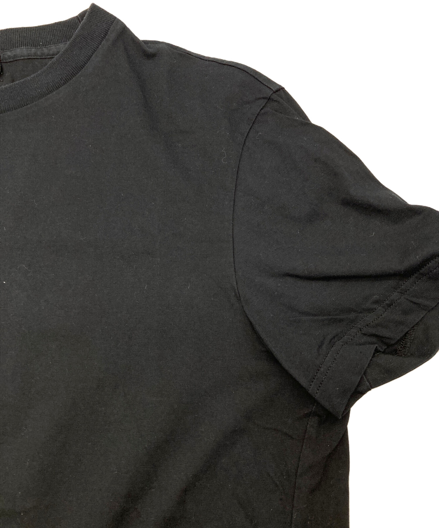 中古・古着通販】PRADA (プラダ) 三角プレートパッチTシャツ ブラック