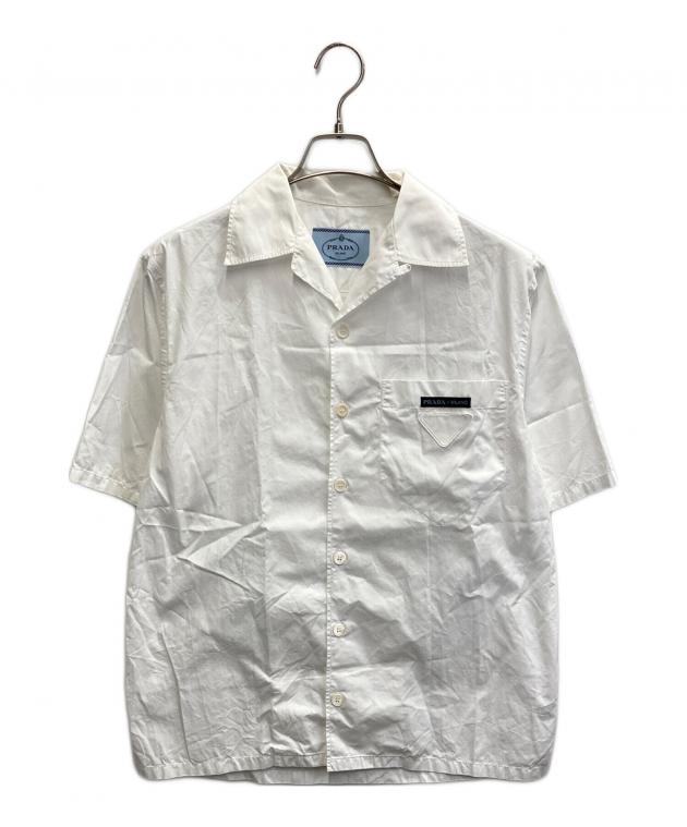 中古・古着通販】PRADA (プラダ) ロゴパッチ コットン オープンカラー