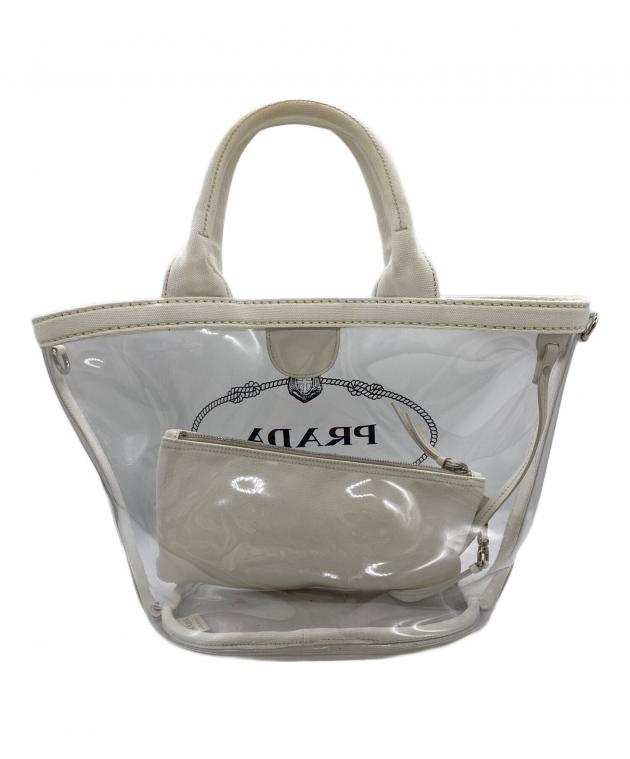 中古・古着通販】PRADA (プラダ) CANAPA PLEX 2WAY クリアトートバック