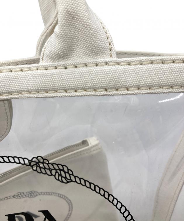 中古・古着通販】PRADA (プラダ) CANAPA PLEX 2WAY クリアトートバック