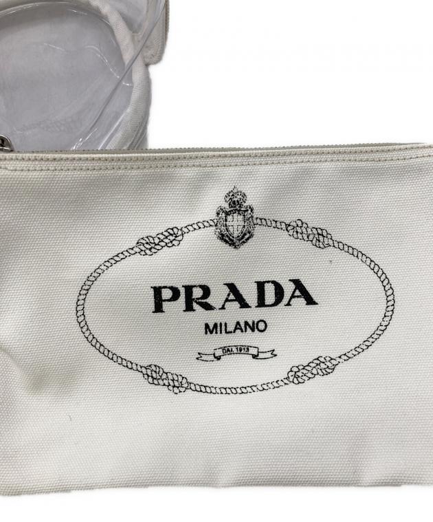 中古・古着通販】PRADA (プラダ) CANAPA PLEX 2WAY クリアトートバック