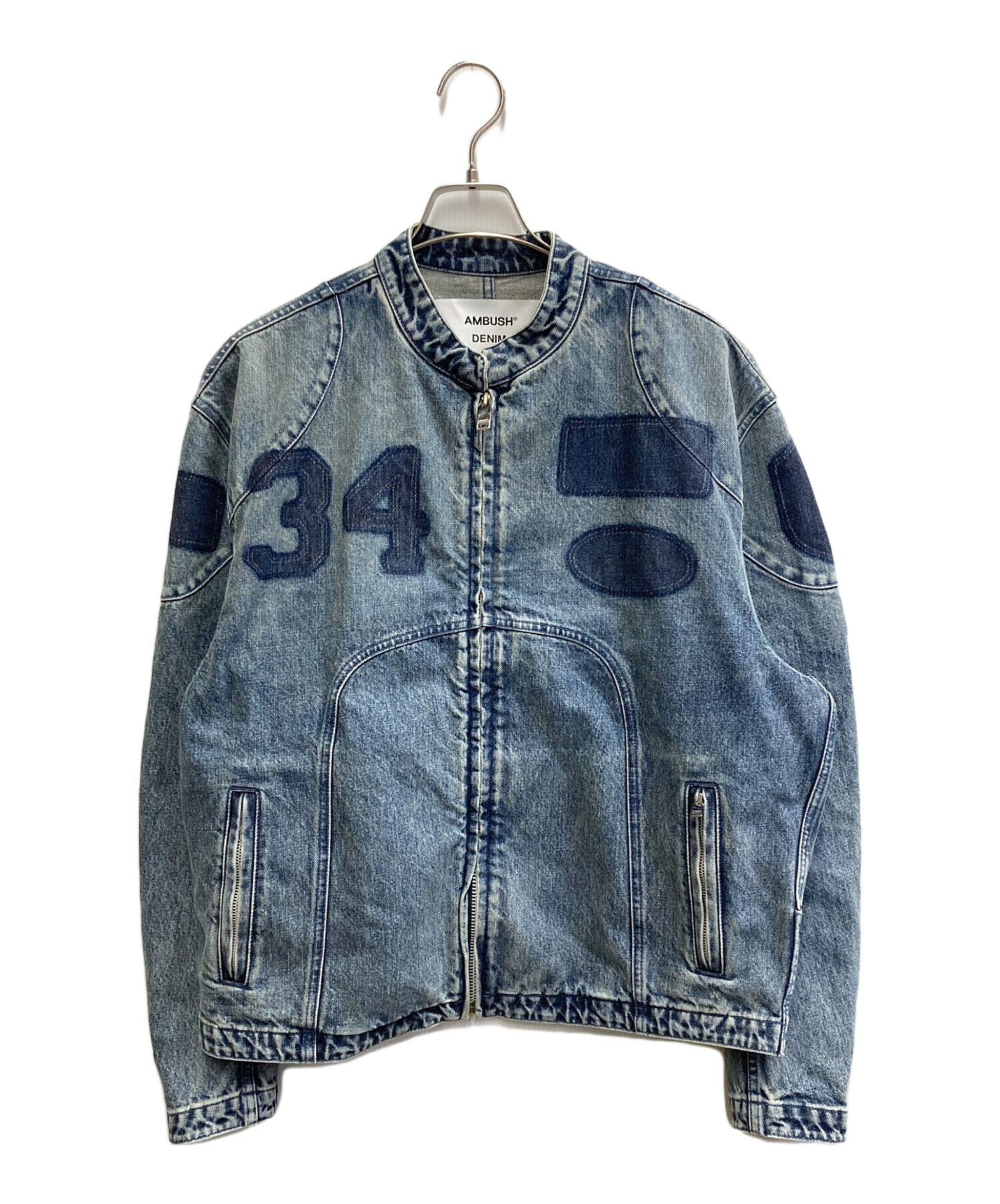 【美品】AMBUSH デニムジャケット スナップボタン サイズ30 ロゴ刺繍 中古・古着通販】AMBUSH (アンブッシュ) DENIM RIDER JACKET