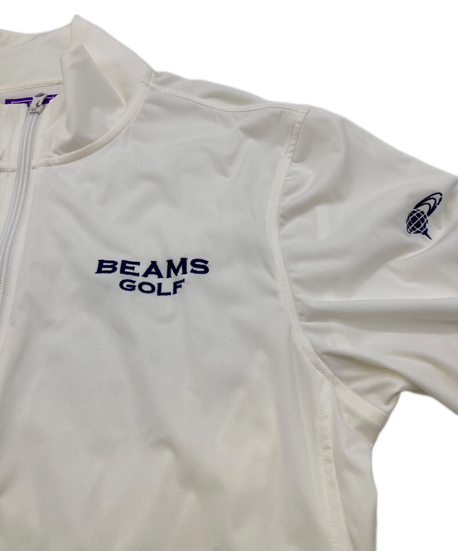 BEAMS GOLF フルジップジャケット ホワイト BEAMS GOLF PURPLE LABEL スフィダンテ エアシャット ブルゾン