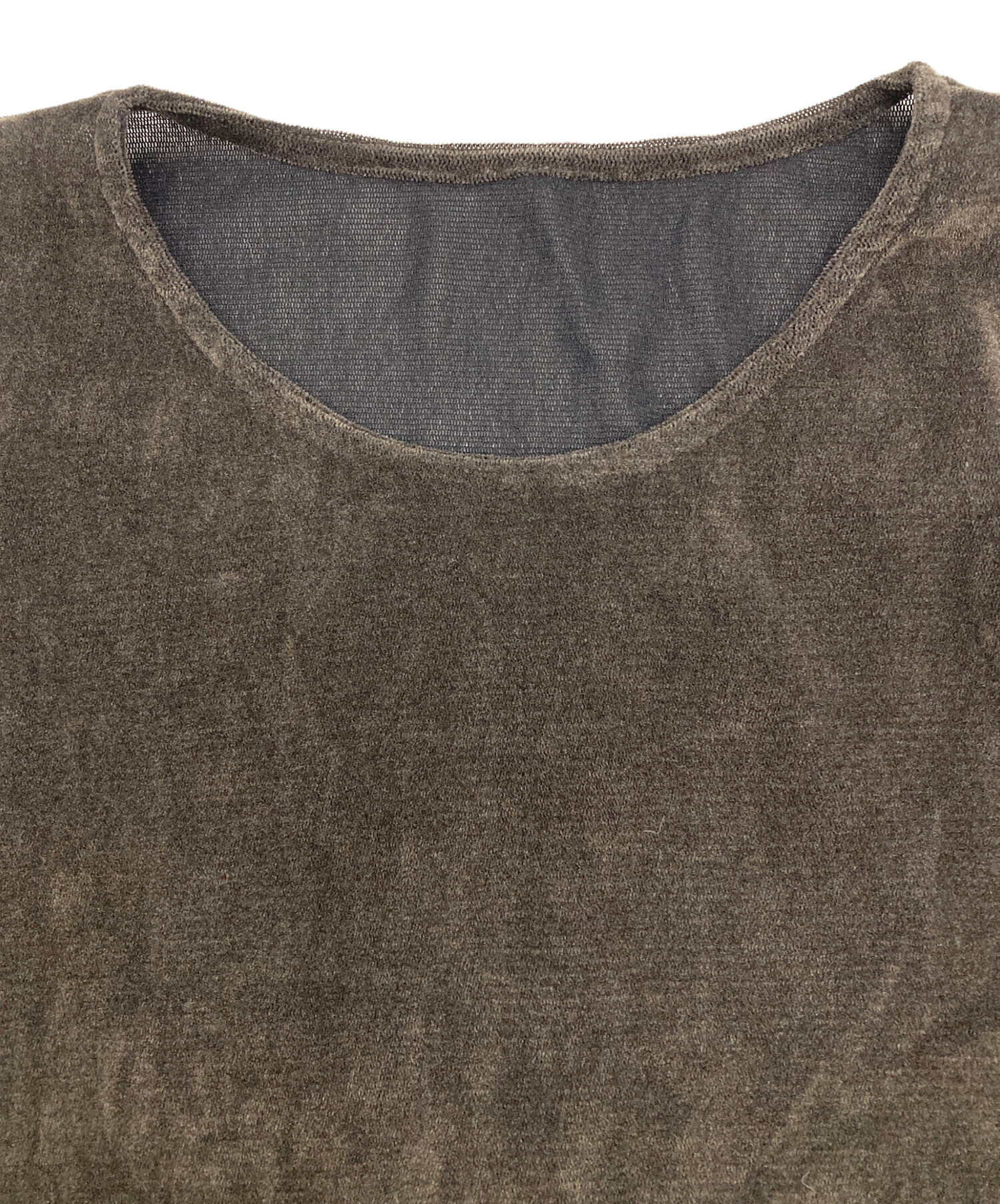 中古・古着通販】Plage (プラージュ) Flocky Mesh ロンT ブラウン