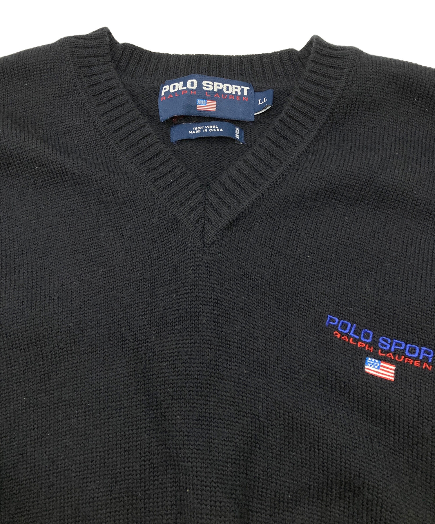 中古・古着通販】POLO SPORT (ポロスポーツ) Vネックウールニット 