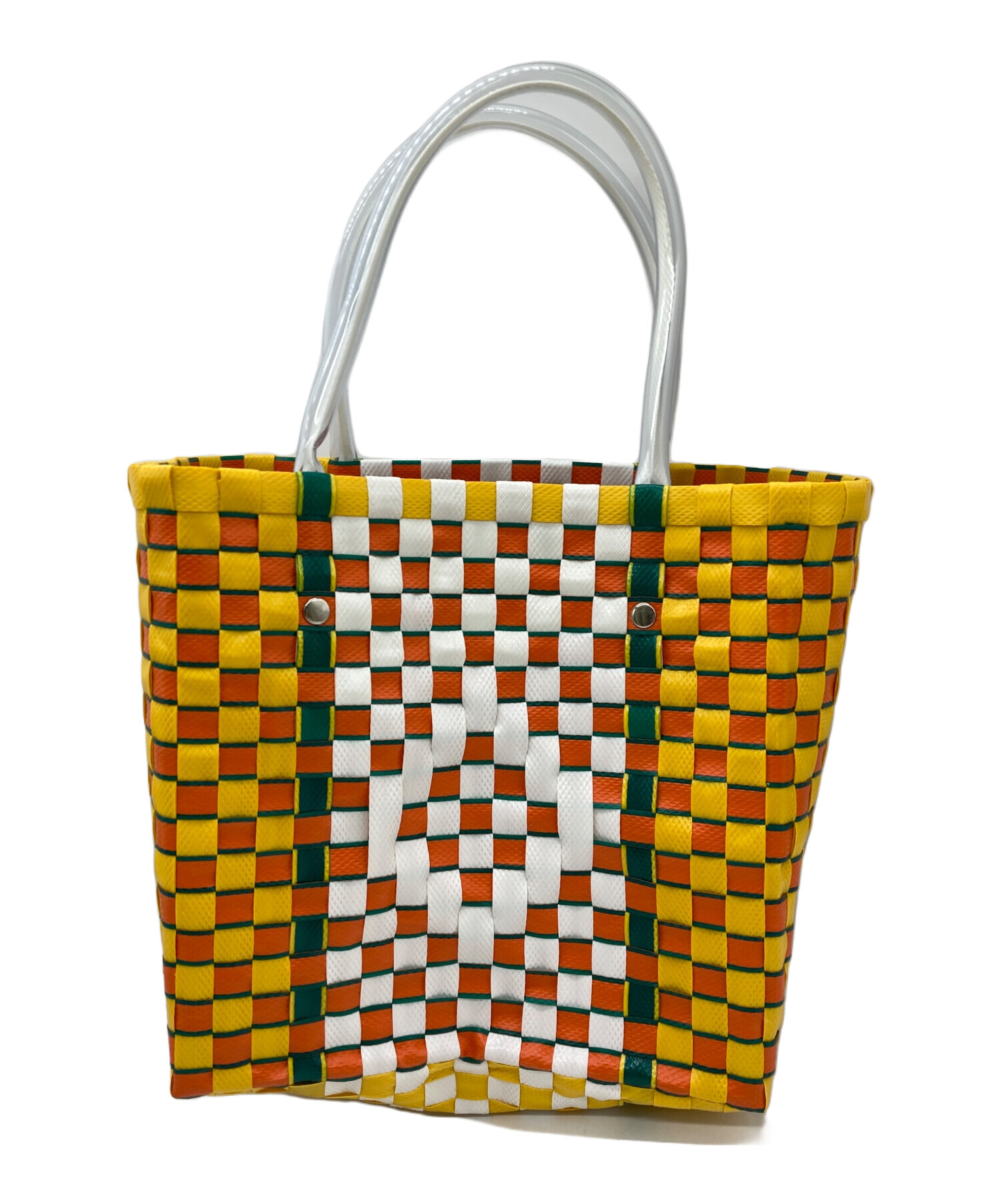 MARNI マルニ　ピクニック　バッグ 中古・古着通販】MARNI (マルニ) ピクニックバッグ オレンジ×ホワイト