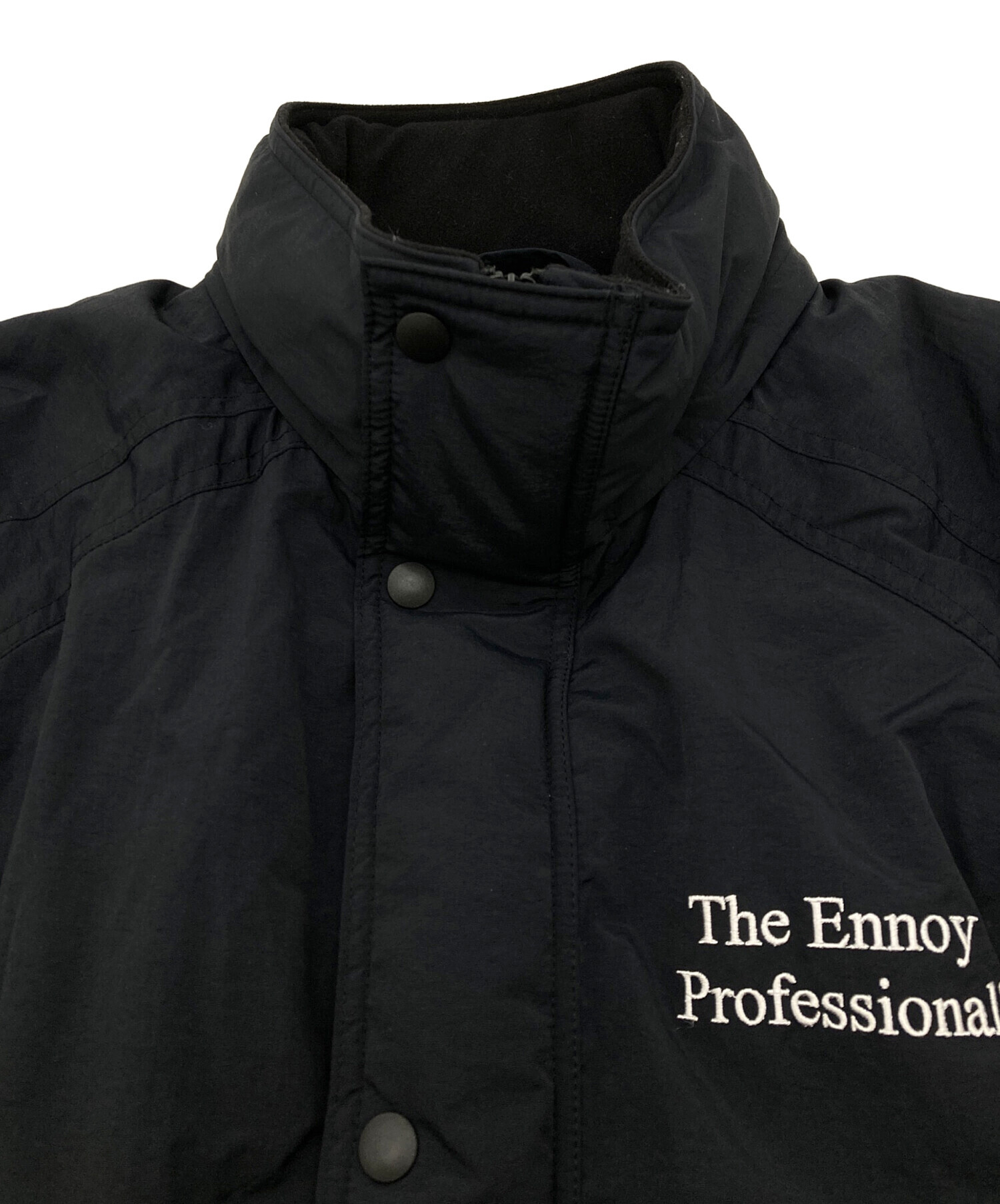 中古・古着通販】ENNOY (エンノイ) PADDED NYLON BENCH COAT ブラック