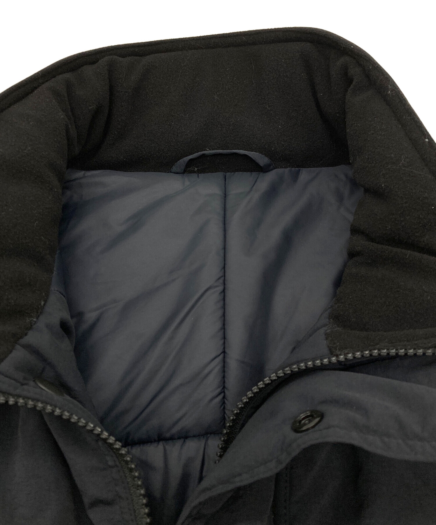 中古・古着通販】ENNOY (エンノイ) PADDED NYLON BENCH COAT ブラック