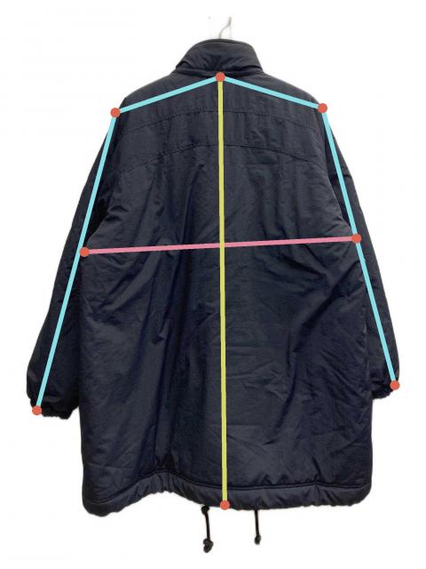 中古・古着通販】ENNOY (エンノイ) PADDED NYLON BENCH COAT ブラック