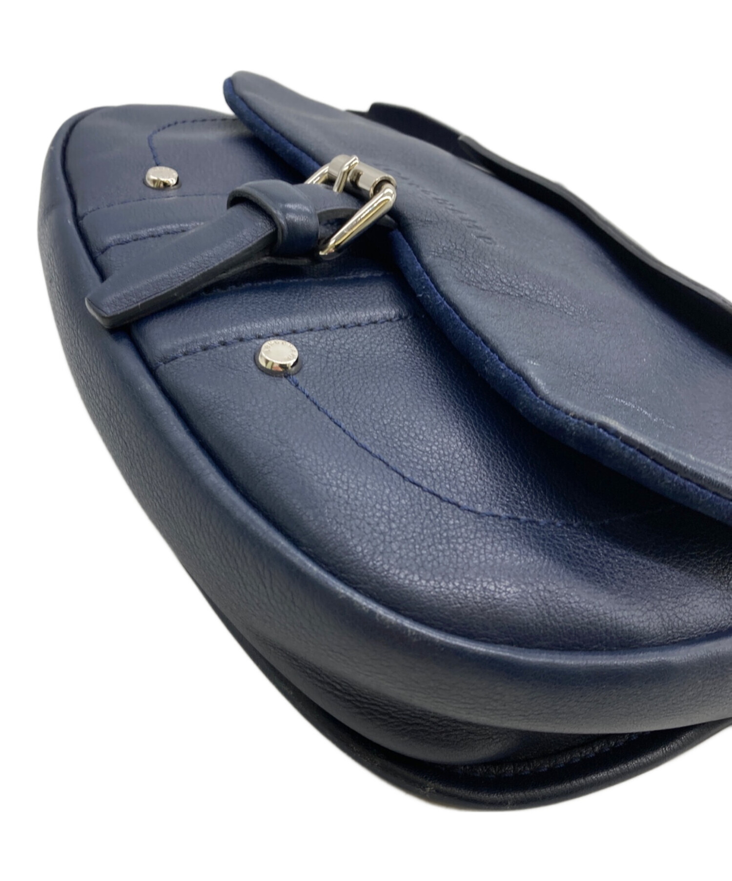 中古・古着通販】LONGCHAMP (ロンシャン) レザーショルダーバッグ