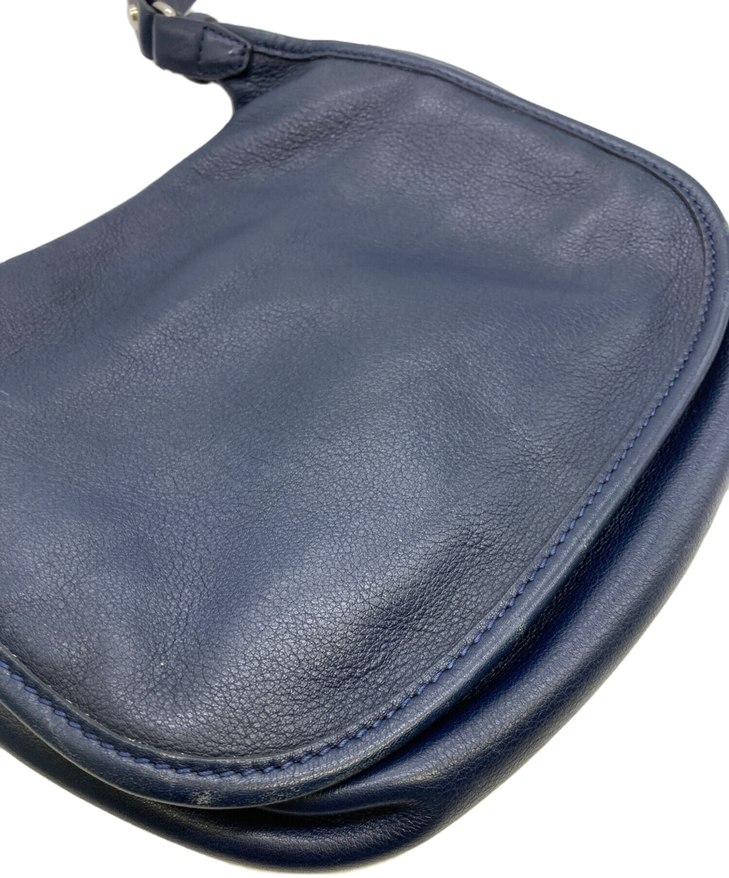 中古・古着通販】LONGCHAMP (ロンシャン) レザーショルダーバッグ