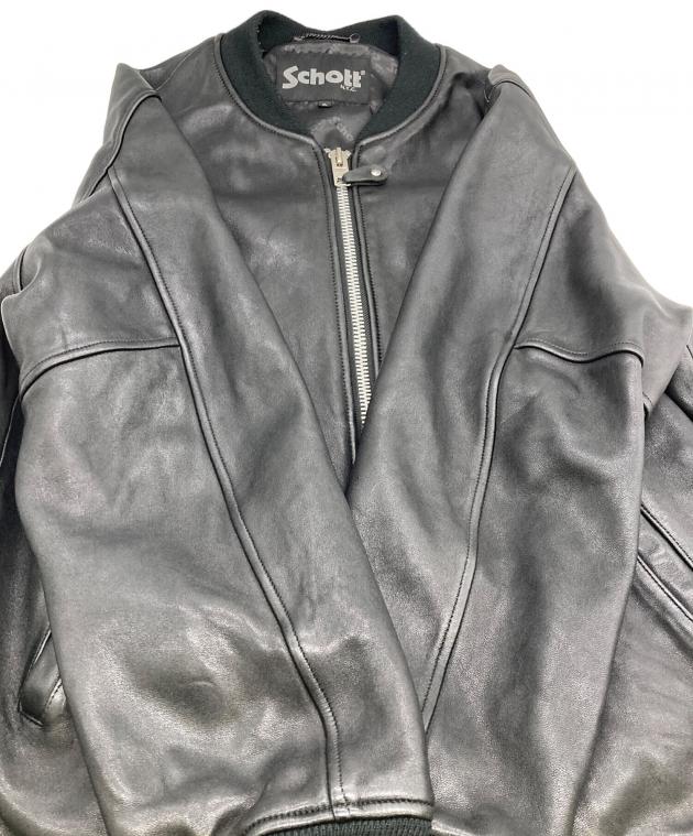 中古・古着通販】Schott (ショット) LEATHER BOWERY JACKET ブラック
