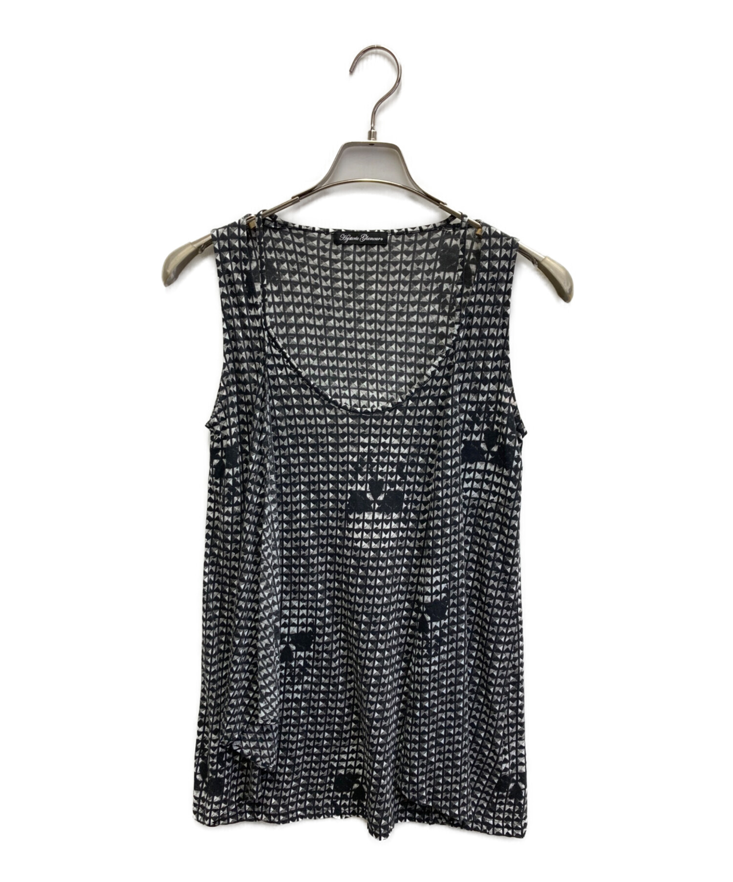 HYSTERIC GLAMOUR タンクトップ ブラック ヒスガール　スカル 中古・古着通販】Hysteric Glamour (ヒステリックグラマー) 幾何学