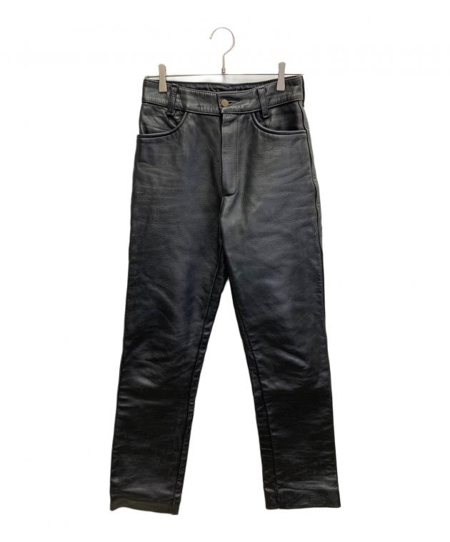 中古・古着通販】VANSON (バンソン) レザーパンツ ブラック サイズ:30 