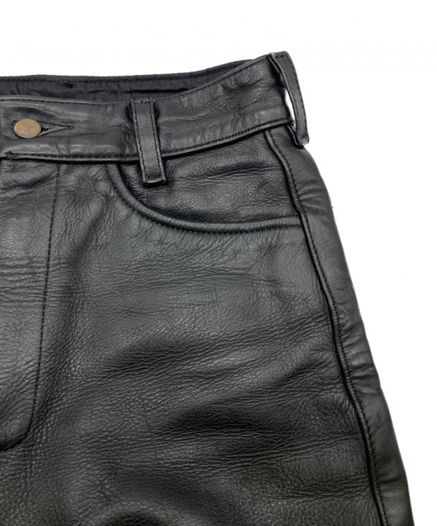 中古・古着通販】VANSON (バンソン) レザーパンツ ブラック サイズ:30