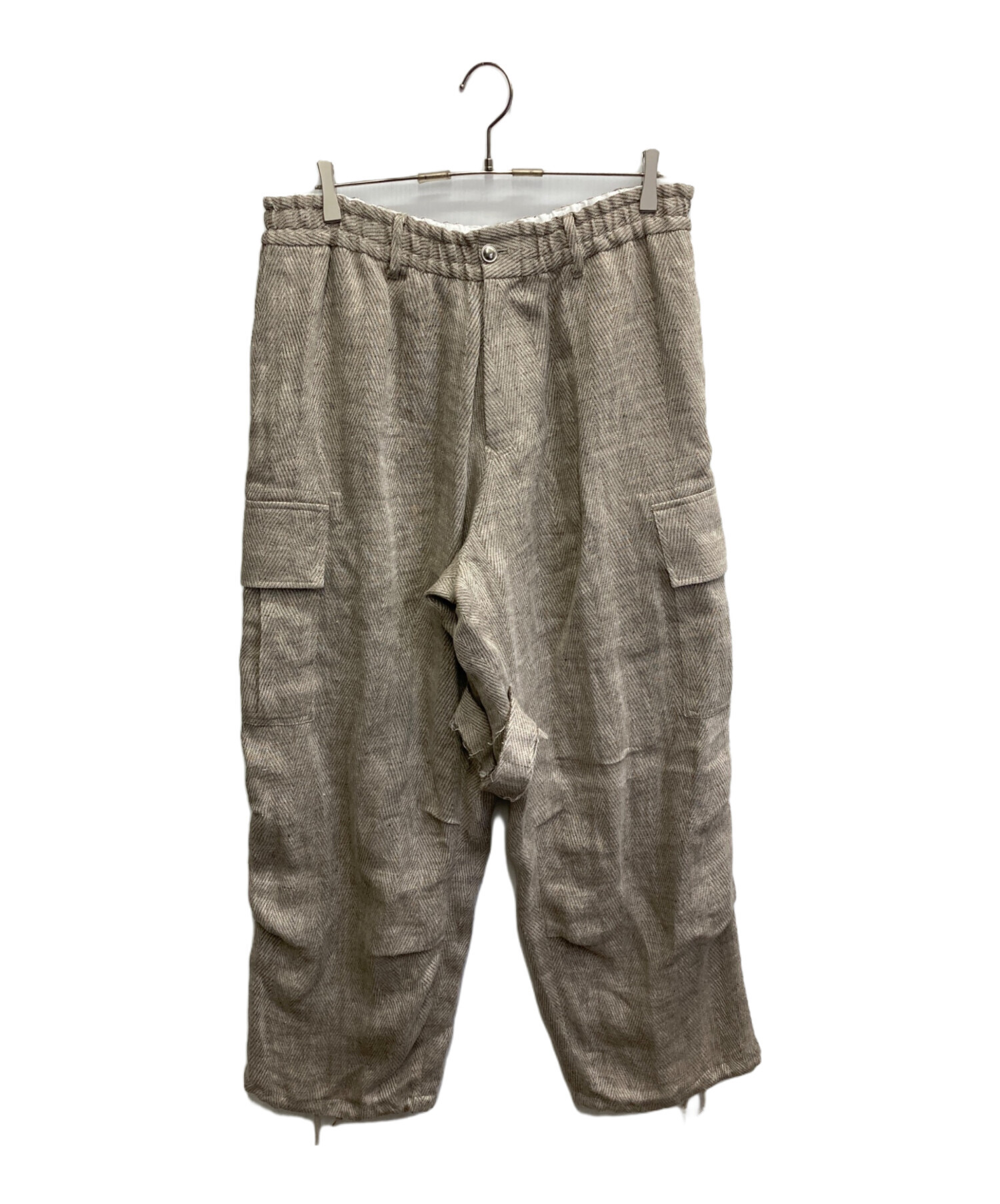 sulvam サルバム　ボンテージ　サルエル　パンツ 中古・古着通販】sulvam (サルバム) 26SS リネンカーゴボンテージ