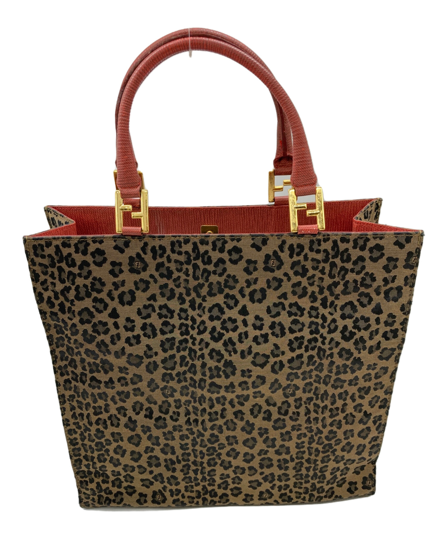 中古・古着通販】FENDI (フェンディ) OLDレオパードハンドバッグ 