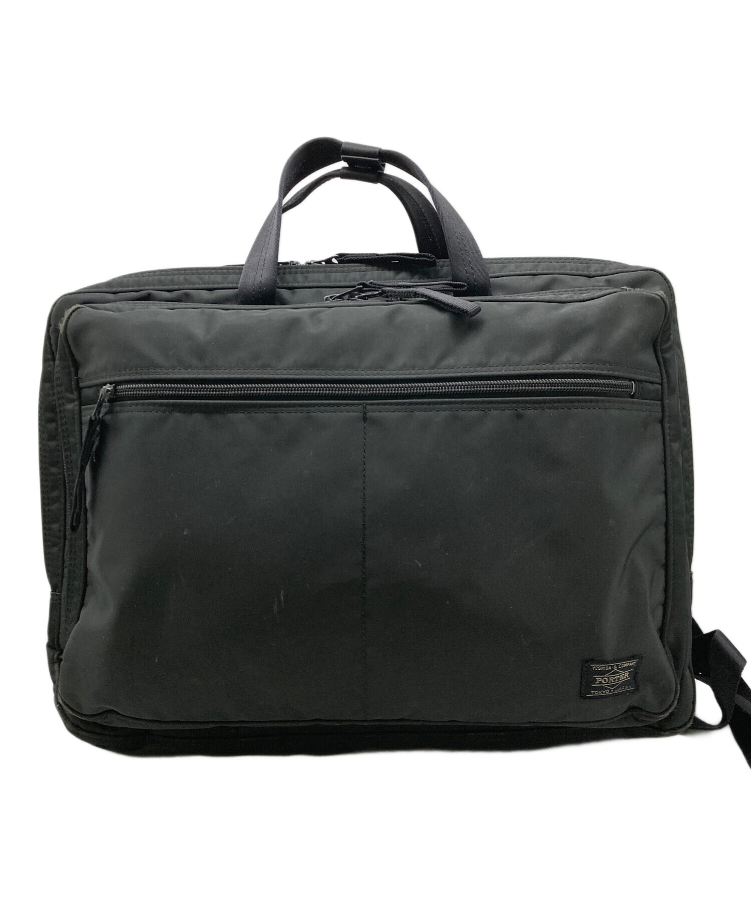 ポーターナイロン ブラック ビジネスバッグ　3way 中古 中古・古着通販】PORTER (ポーター) ナイロンビジネスバッグ ブラック