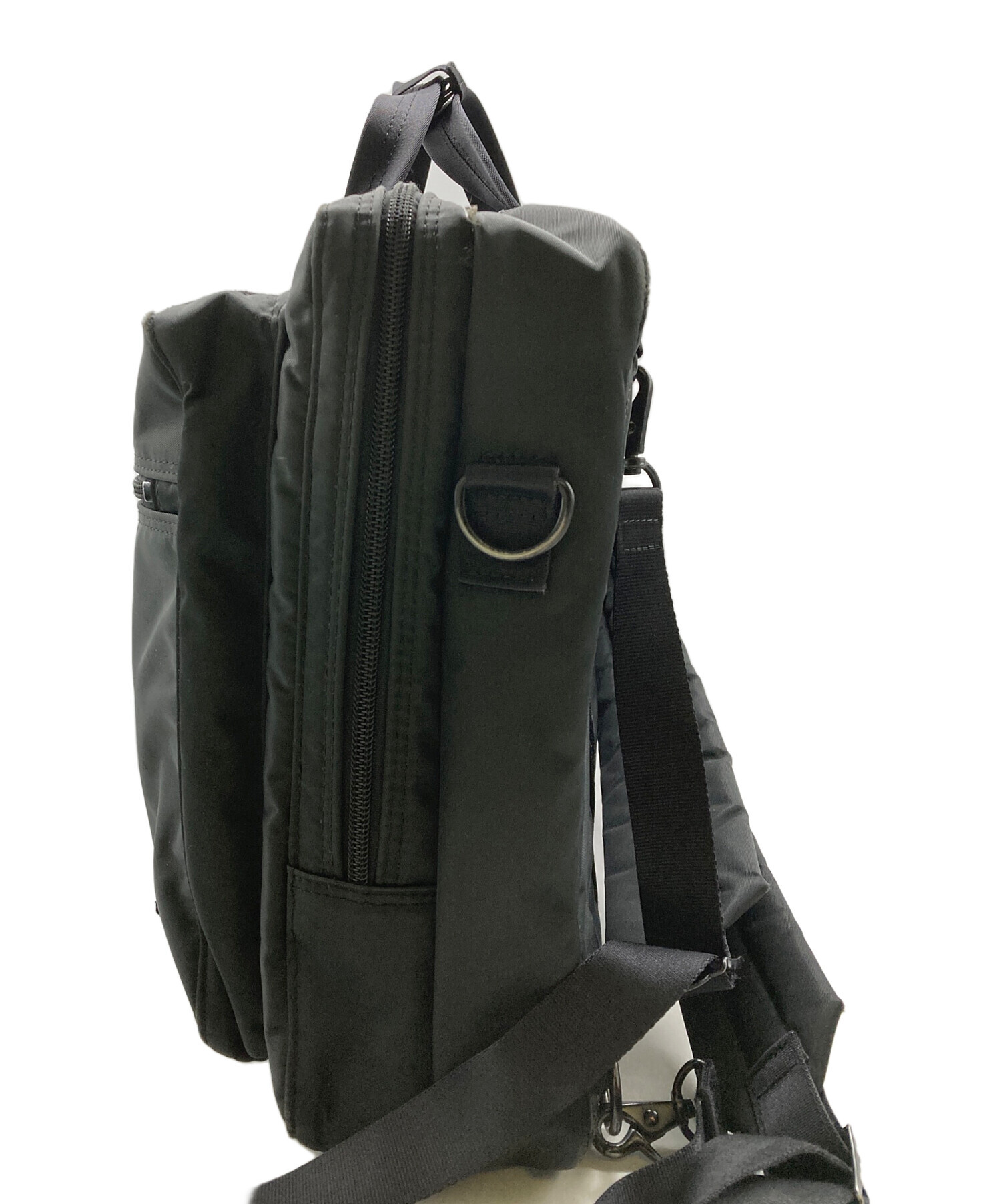 ポーターナイロン ブラック ビジネスバッグ　3way 中古 中古・古着通販】PORTER (ポーター) ナイロンビジネスバッグ ブラック
